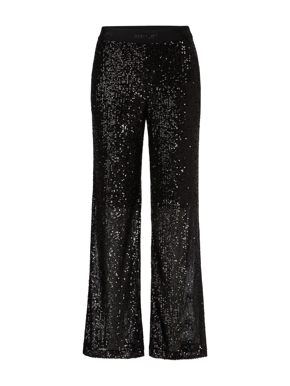 Black Washington Wide Leg Sequin Pants