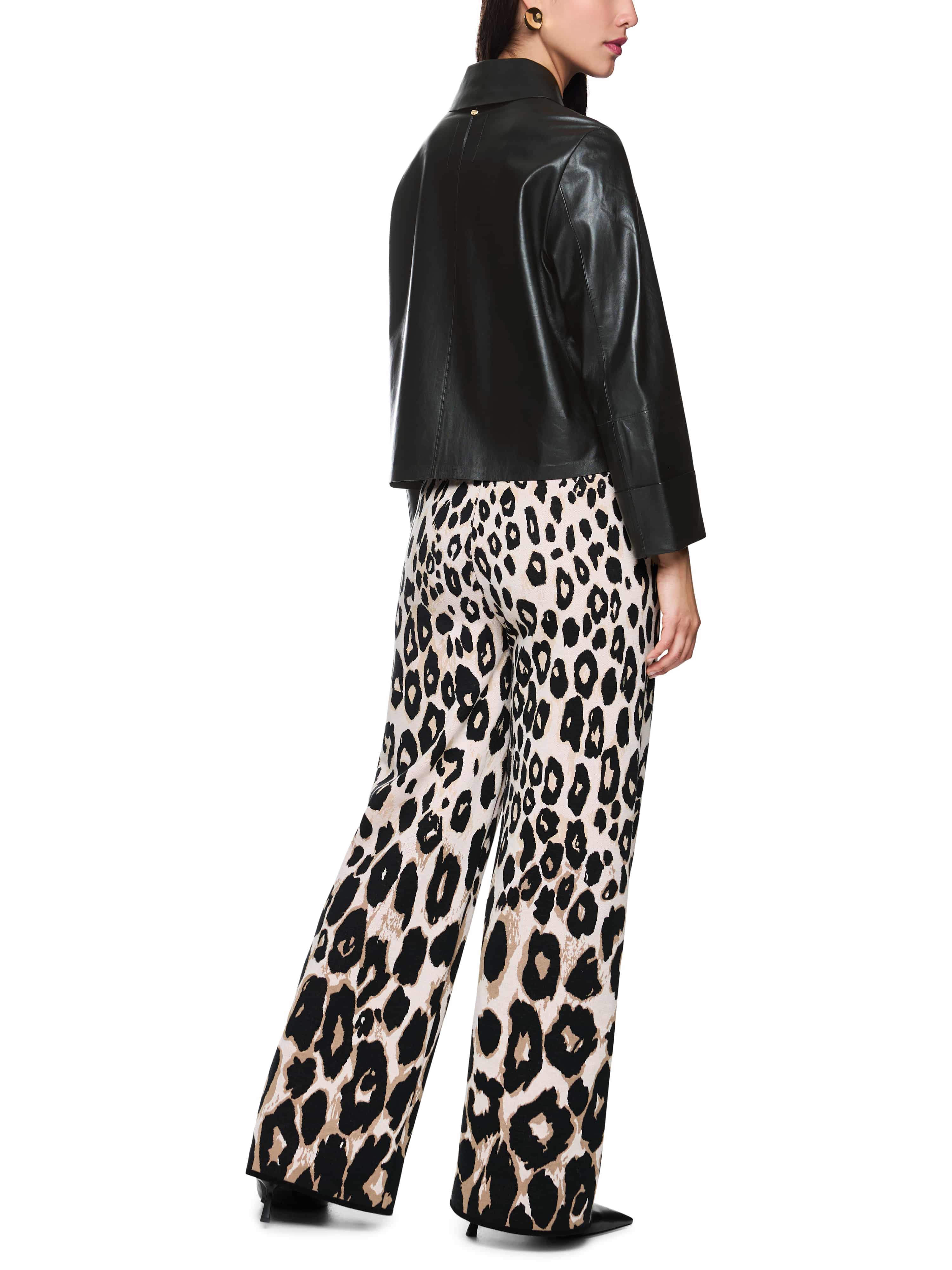 Black Boxy Leather Jacket