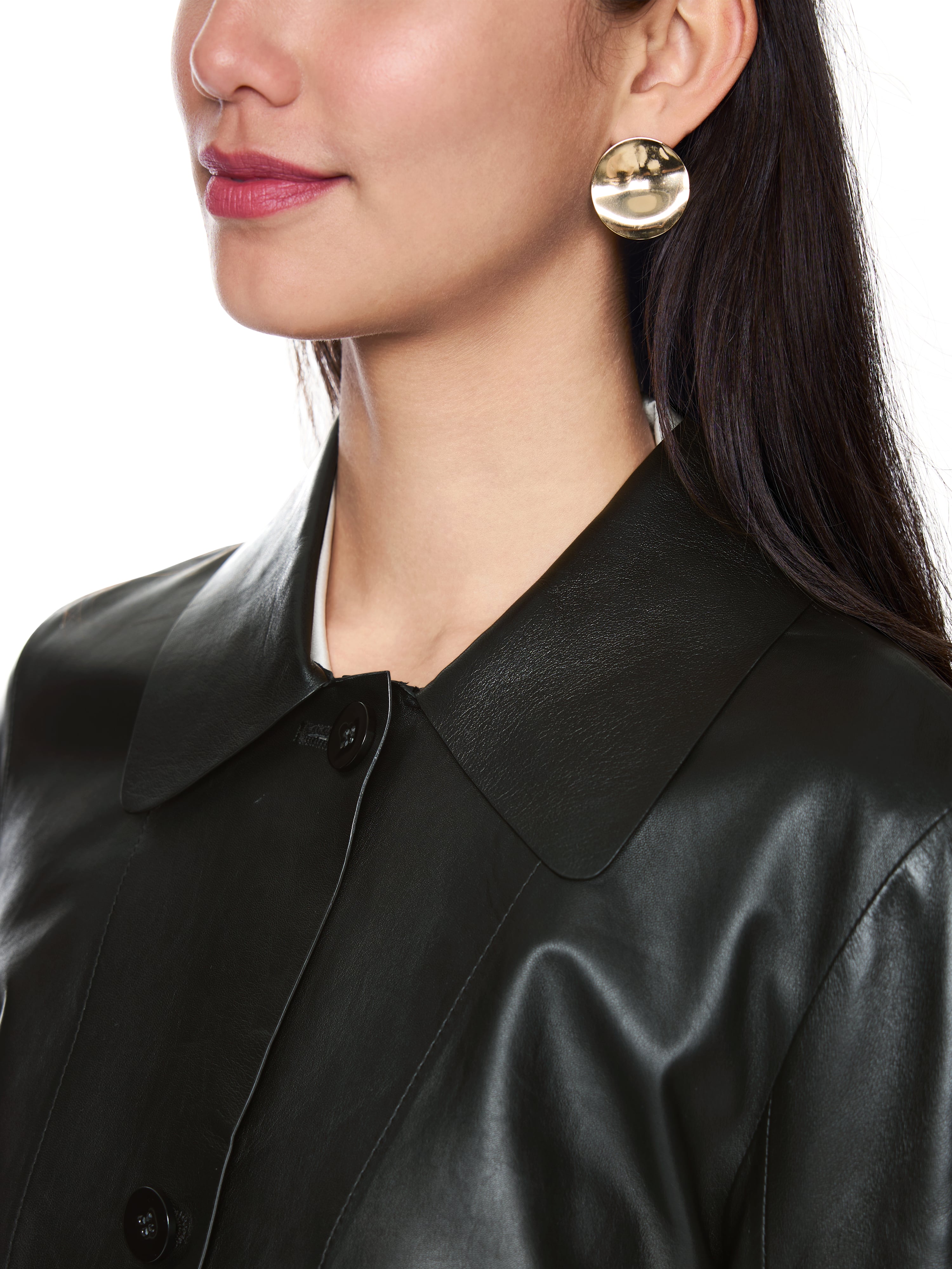 Black Boxy Leather Jacket