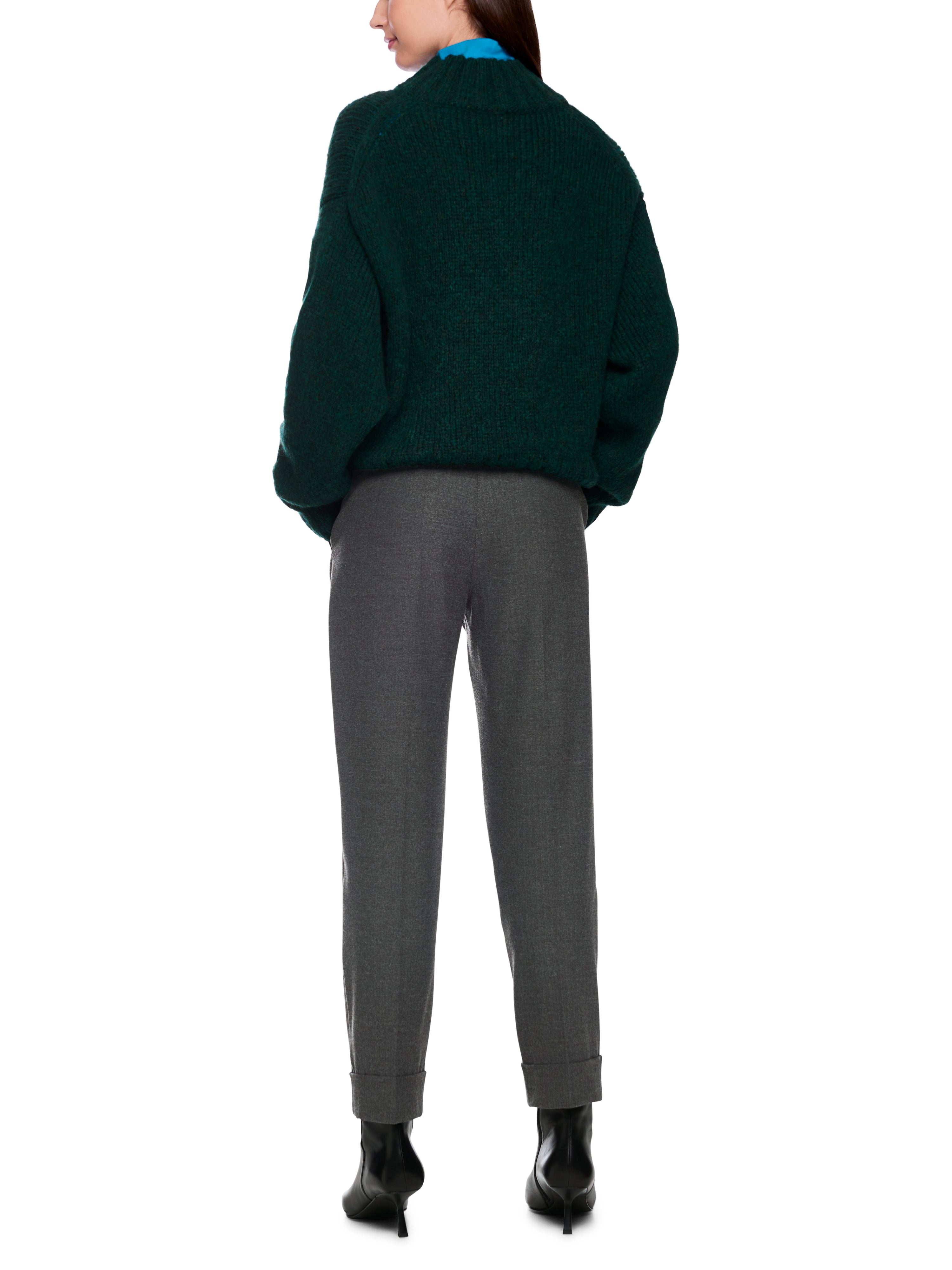 Anthrazit Franca Tailored Turn-Up Pants