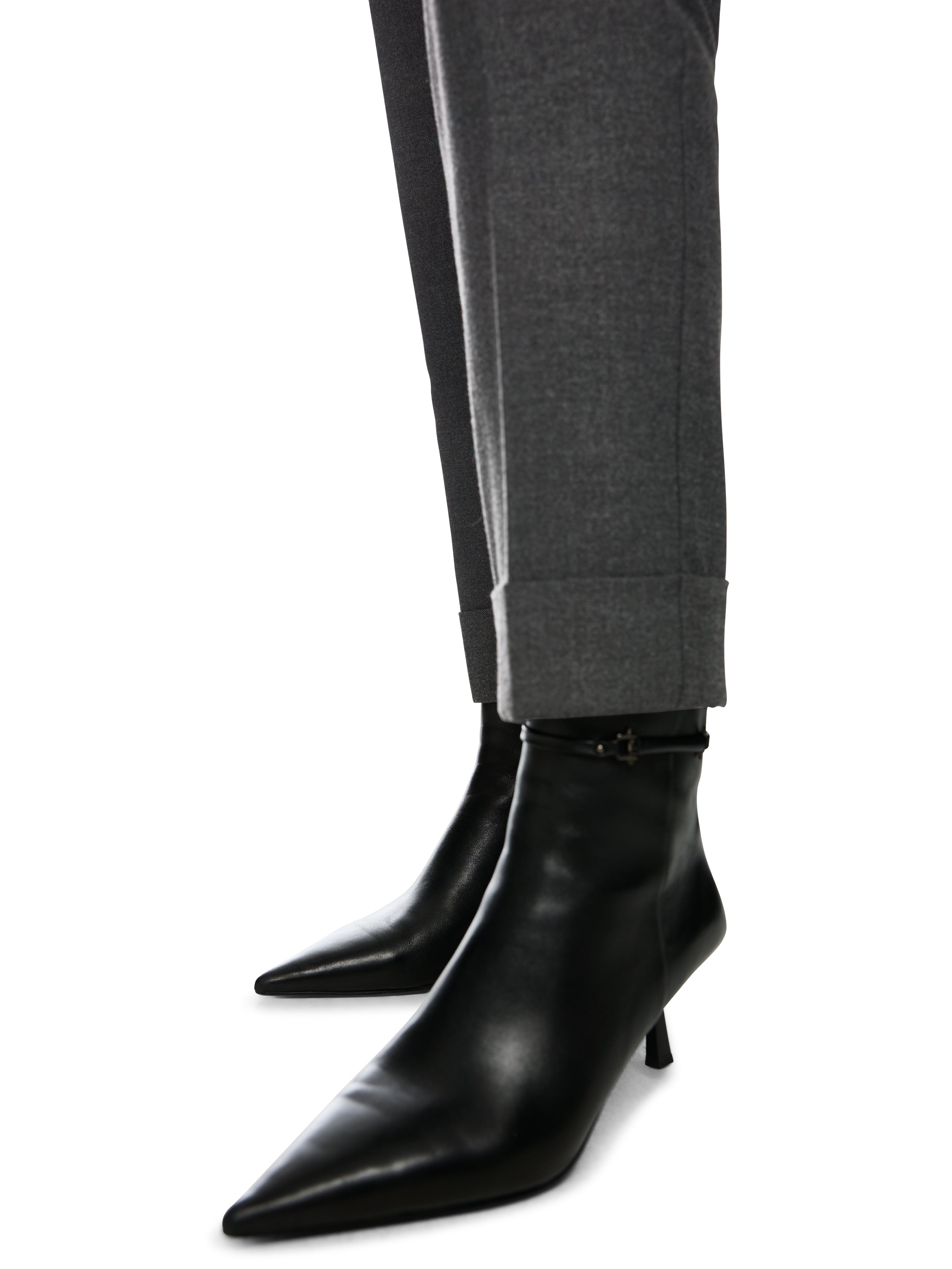 Anthrazit Franca Tailored Turn-Up Pants