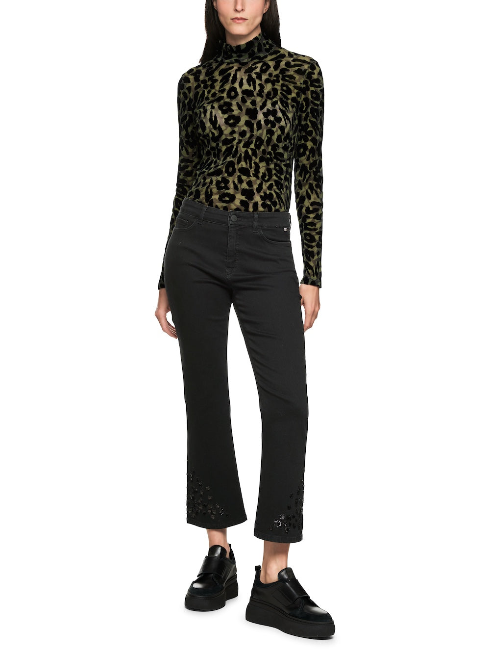 Black Forli Jeans With Embellished Hems