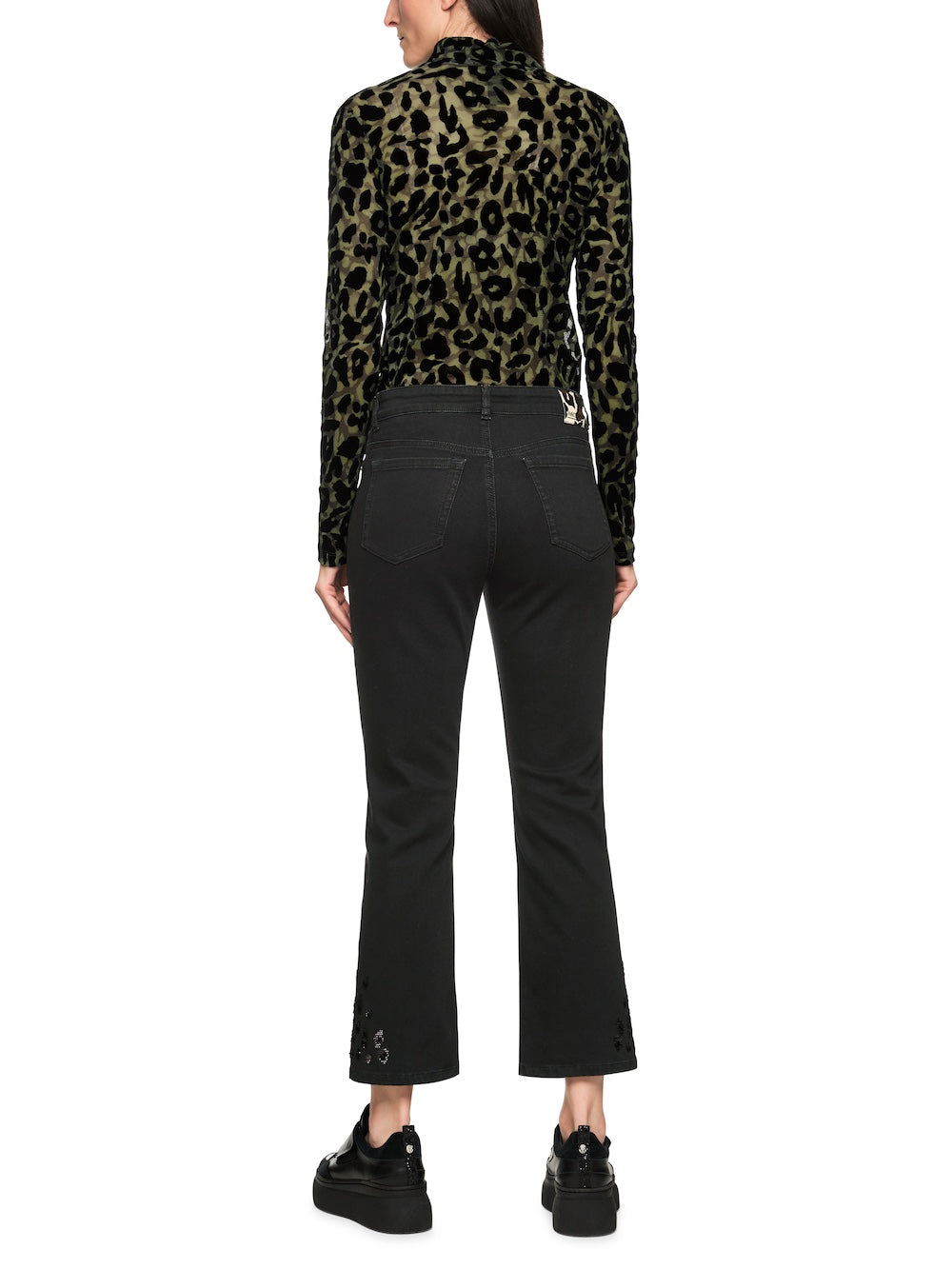 Black Forli Jeans With Embellished Hems