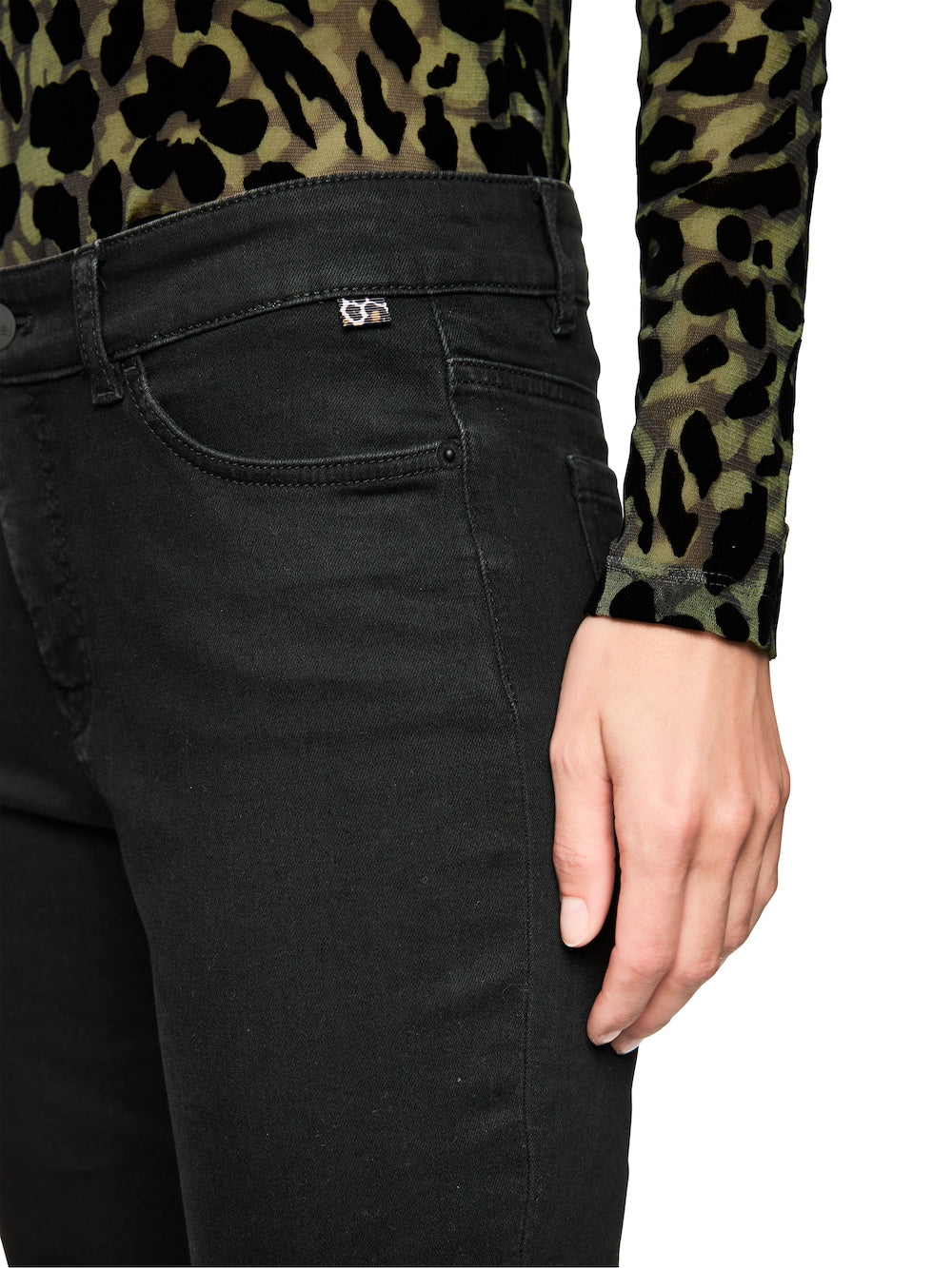 Black Forli Jeans With Embellished Hems