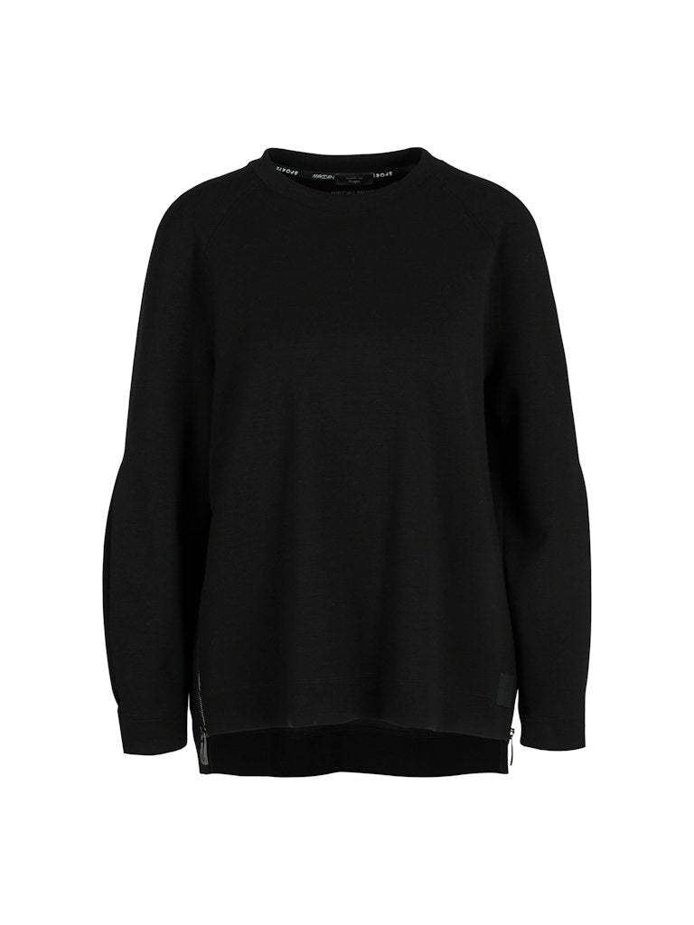Black Zipped Hem Sweatshirt