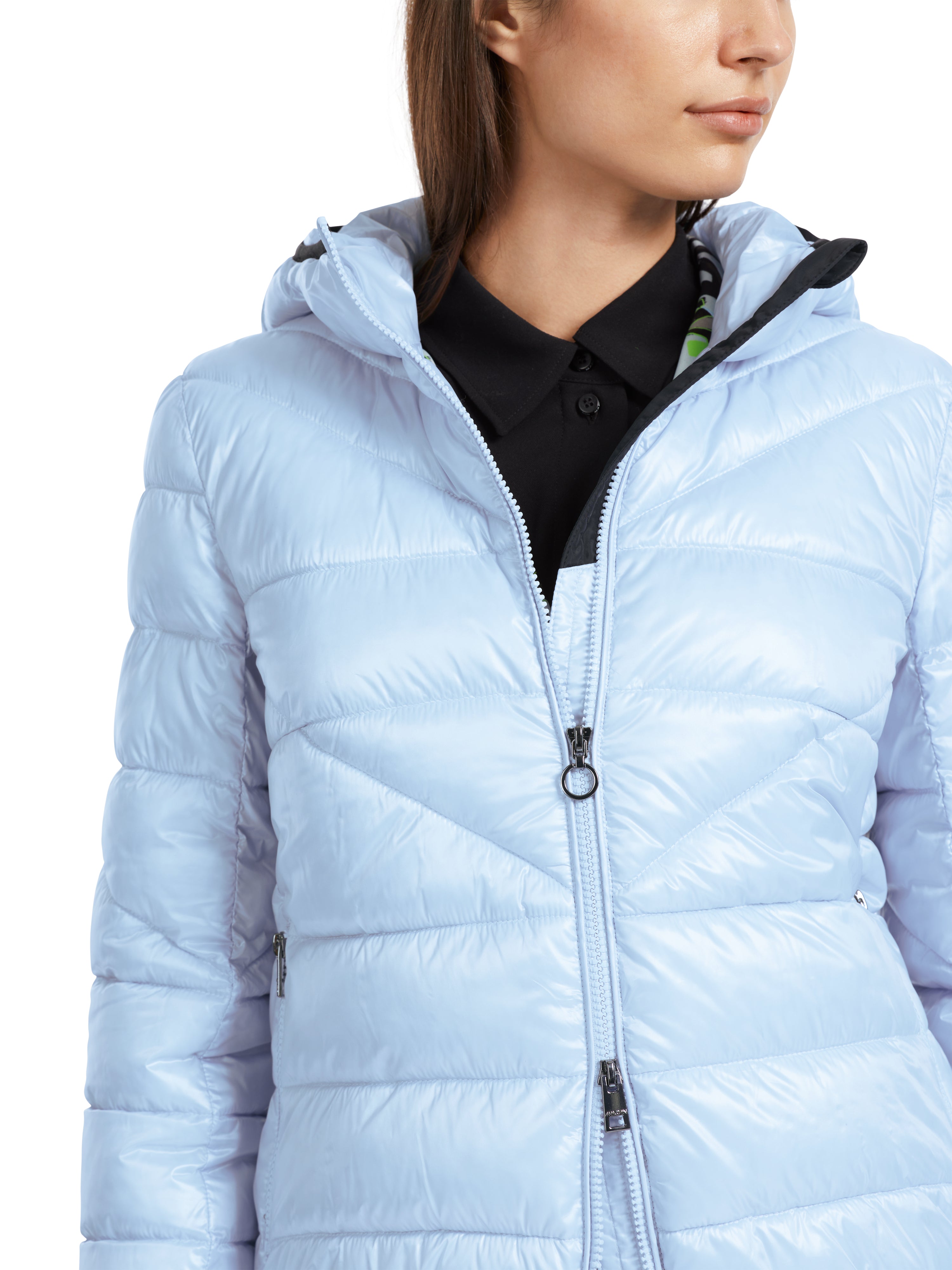 Soft Powder Blue Quilted Puffer Jacket