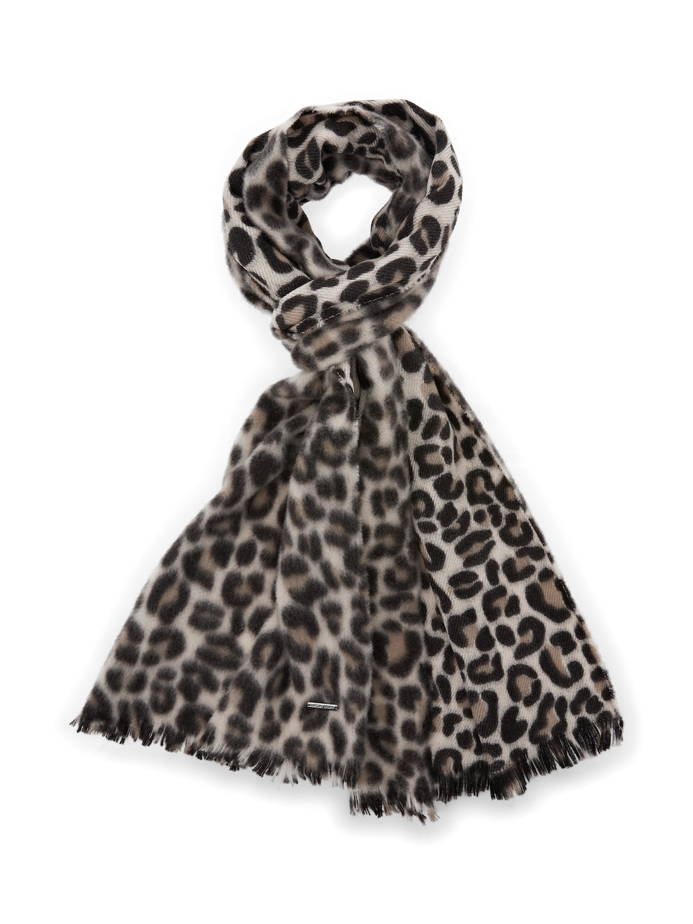 Soft Moon Rock Lee Big Leopard Print Scarf