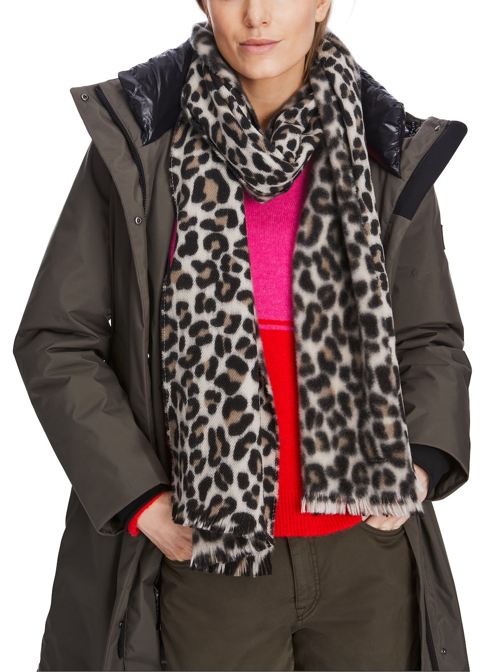 Soft Moon Rock Lee Big Leopard Print Scarf