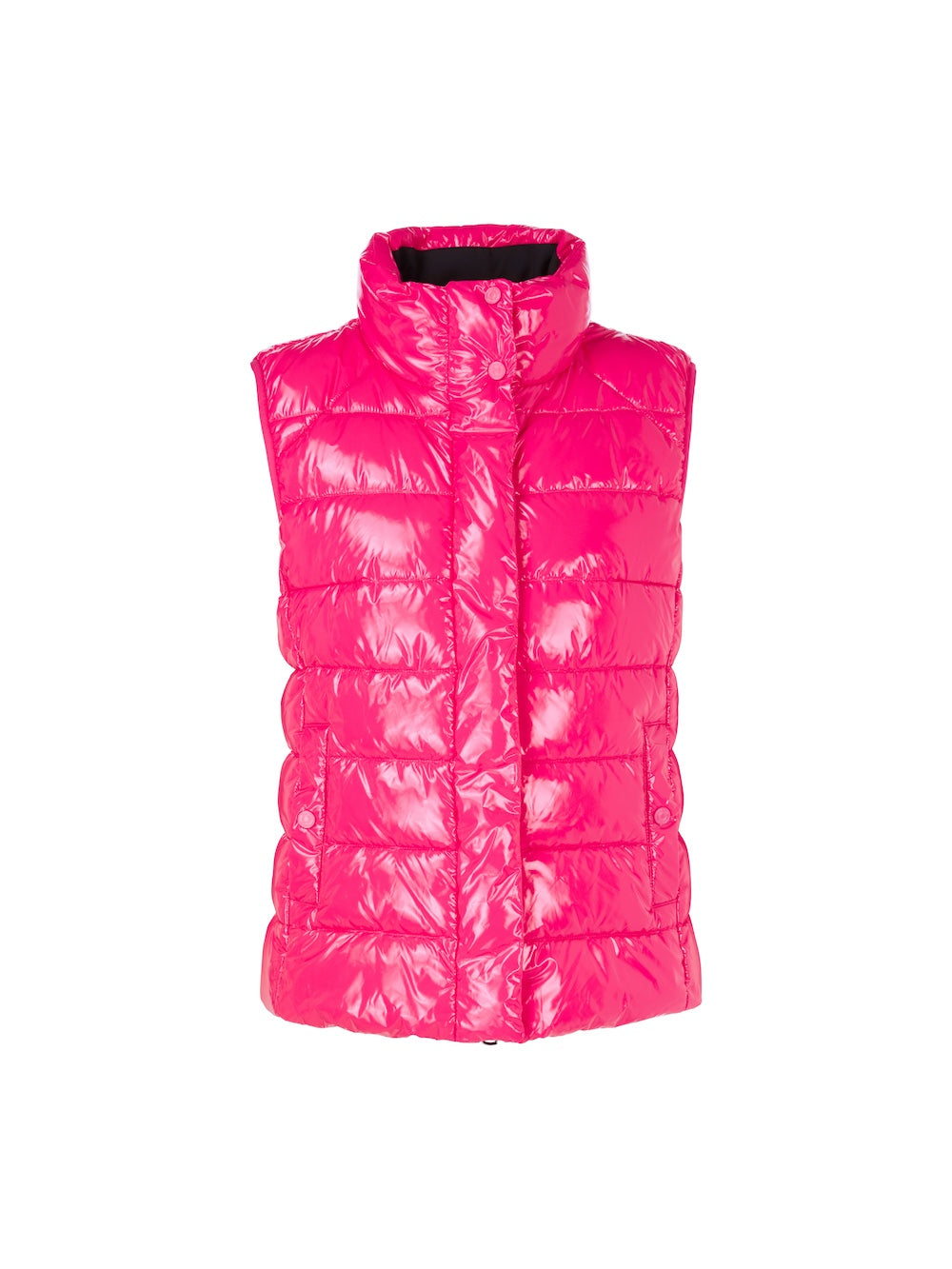 Dragon Fruit Glossy Puffer Gilet