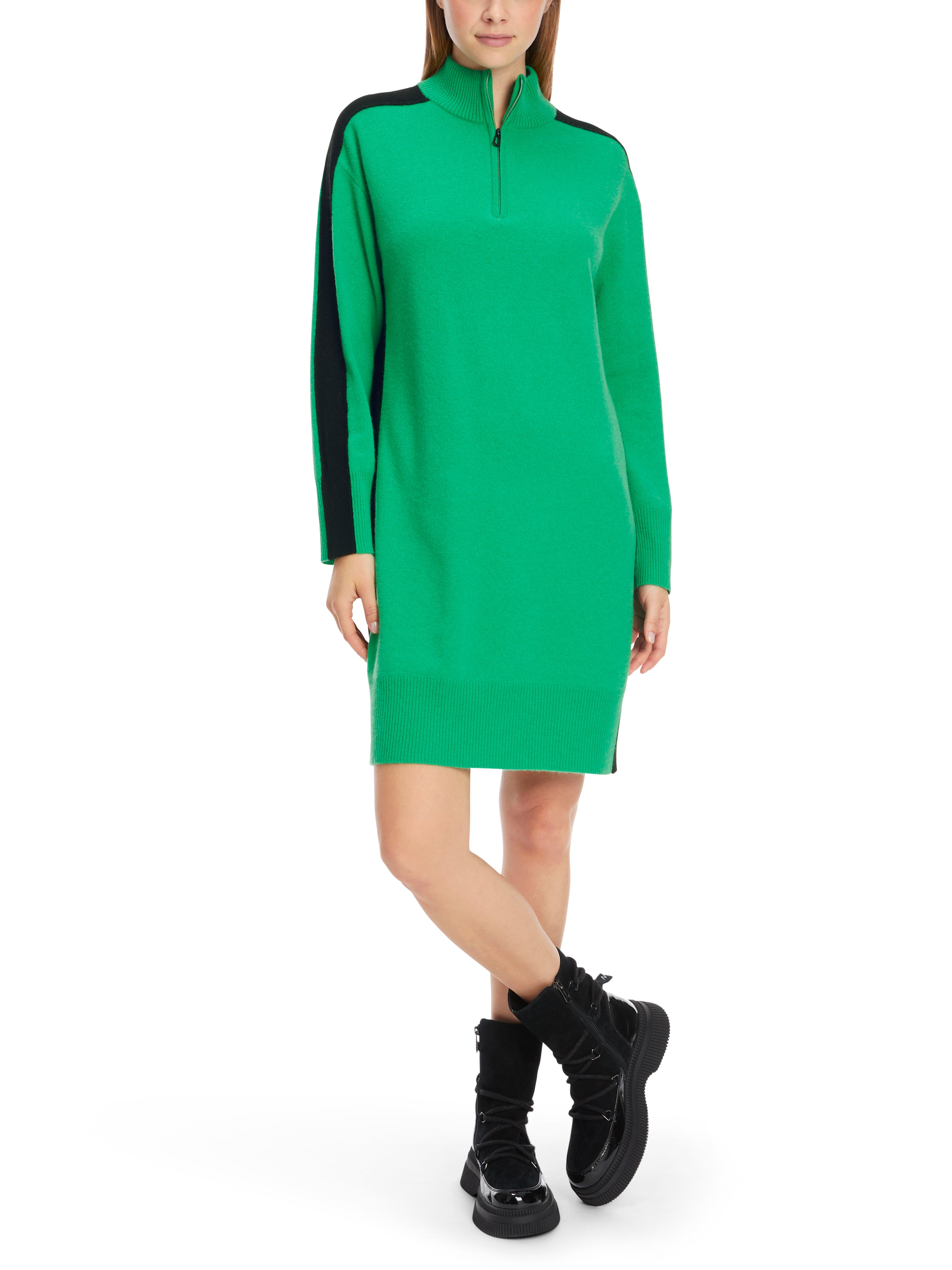 Bright Basil Leaf Cashmere Blend Dress