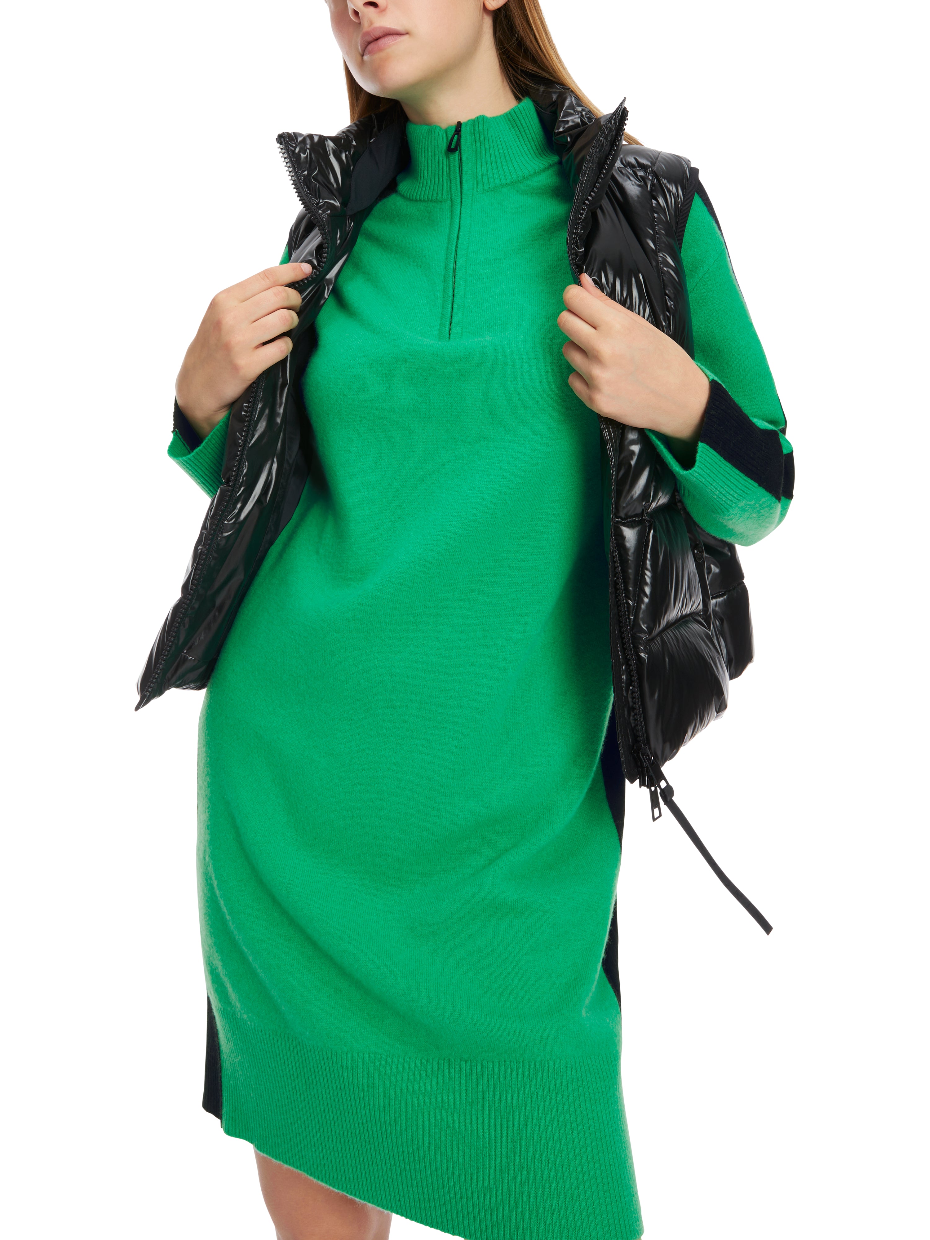 Bright Basil Leaf Cashmere Blend Dress