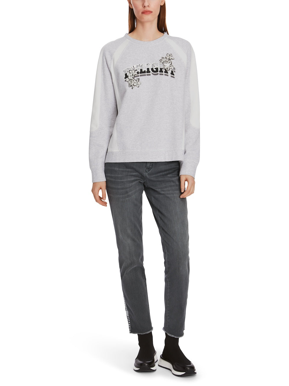 Silver Grey ‘Delight’ Cotton Blend Sweatshirt