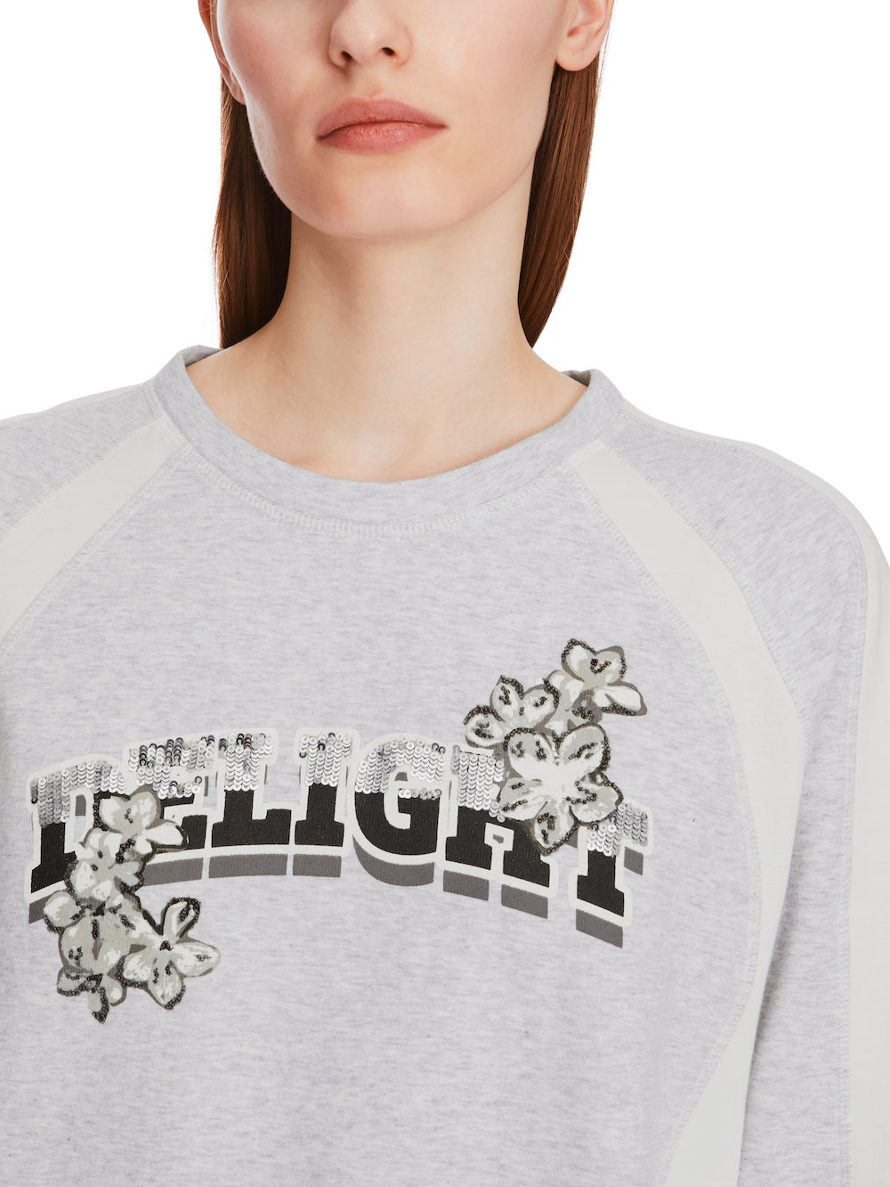 Silver Grey ‘Delight’ Cotton Blend Sweatshirt