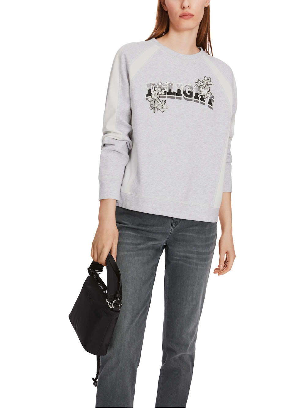 Silver Grey ‘Delight’ Cotton Blend Sweatshirt