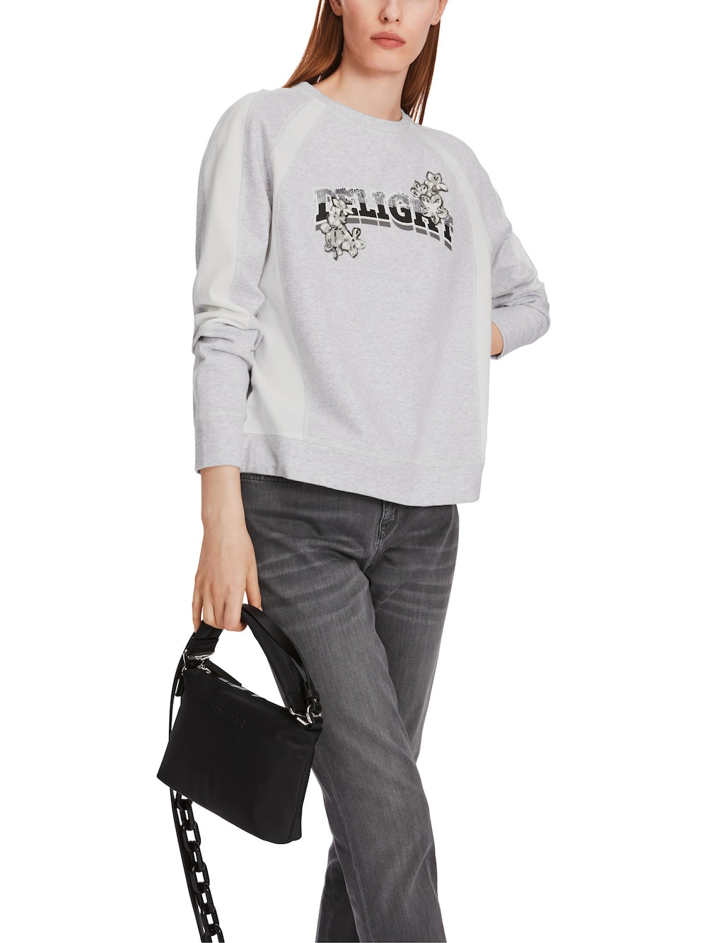 Silver Grey ‘Delight’ Cotton Blend Sweatshirt