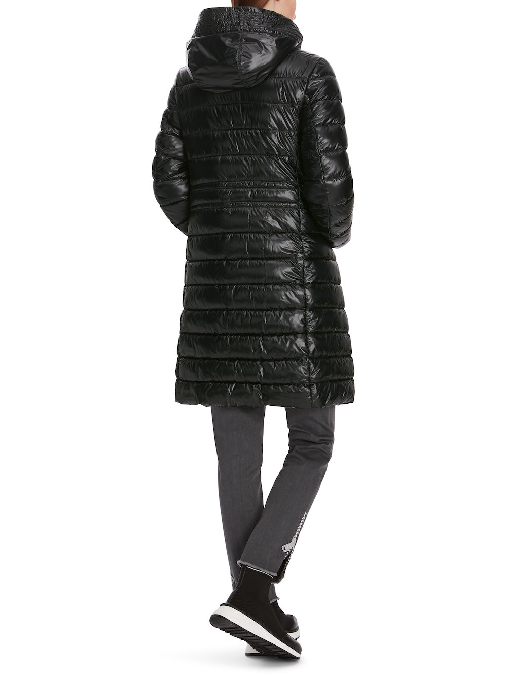 Black Hooded Puffer Coat