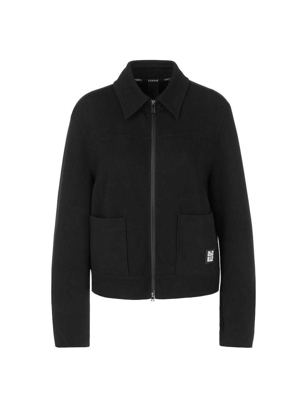 Black Cotton Jersey Jacket