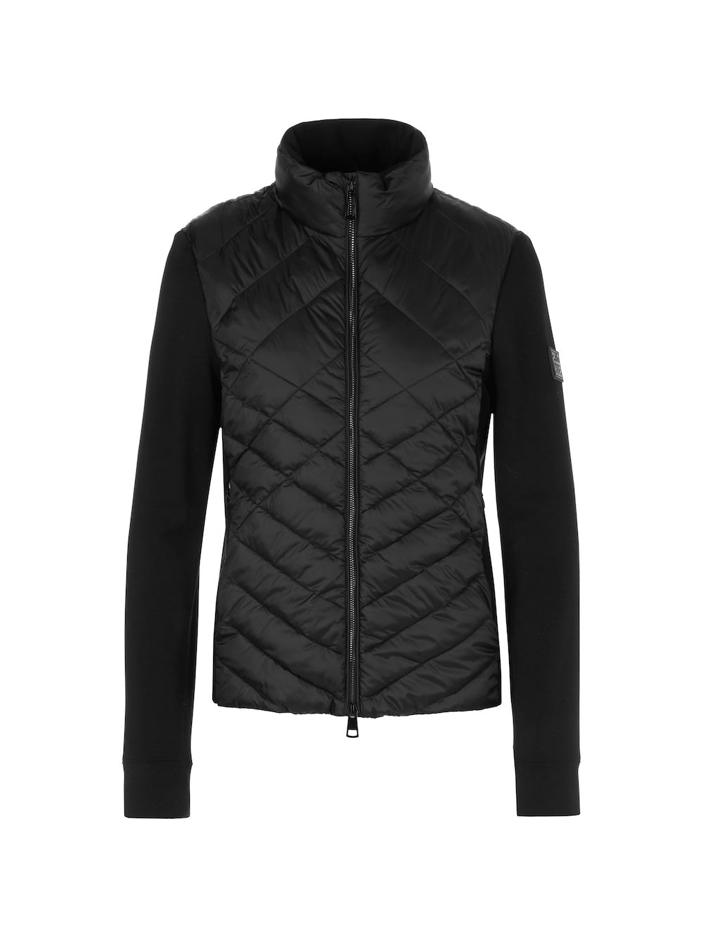 Black Quilted Contrast Jacket