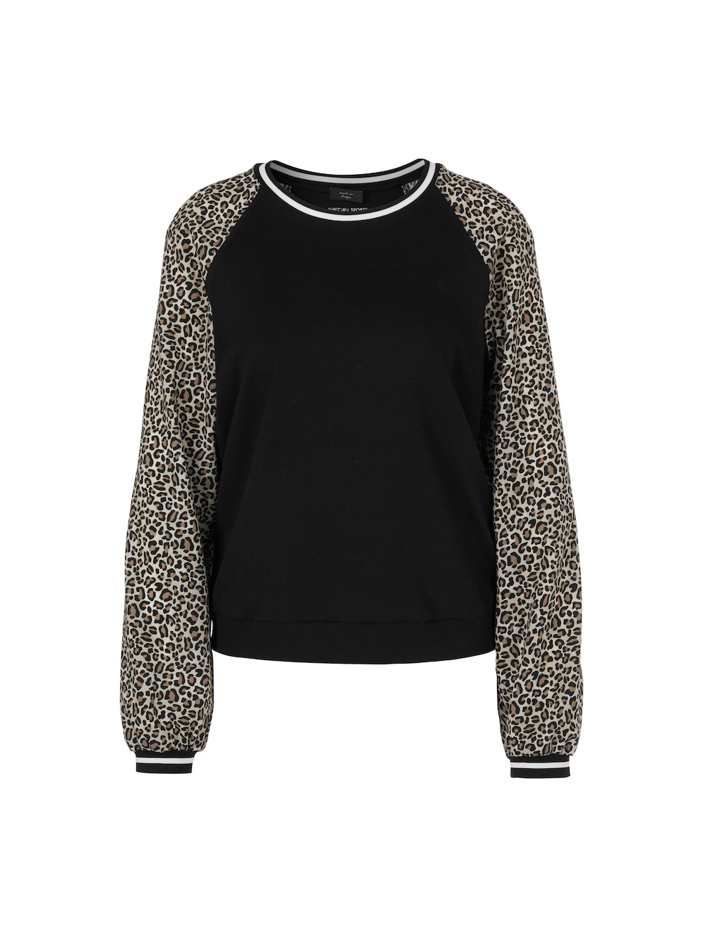 Black Lee Big Print Sleeve Top