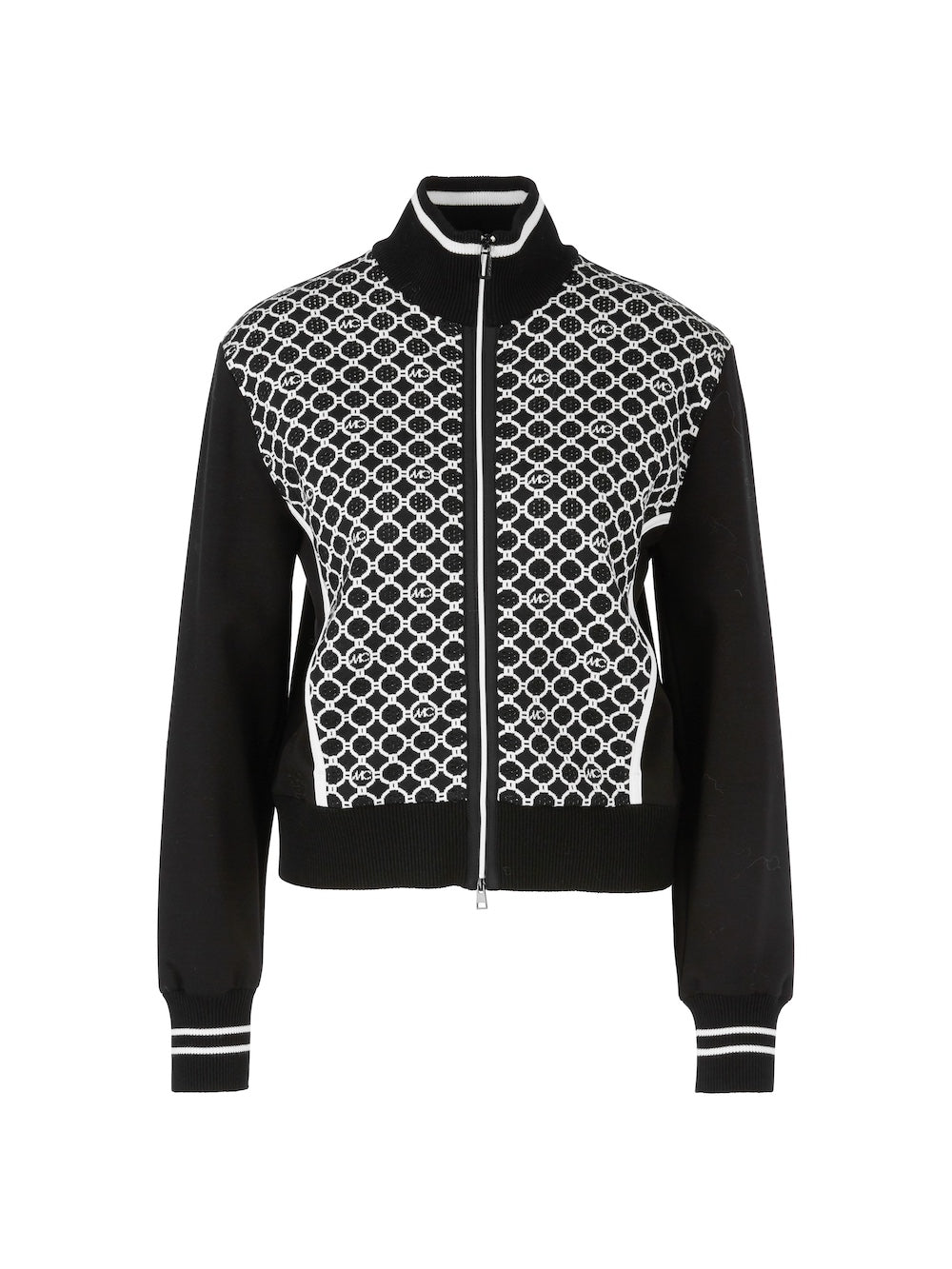 Black & White MC Logo Circles Print Cardigan