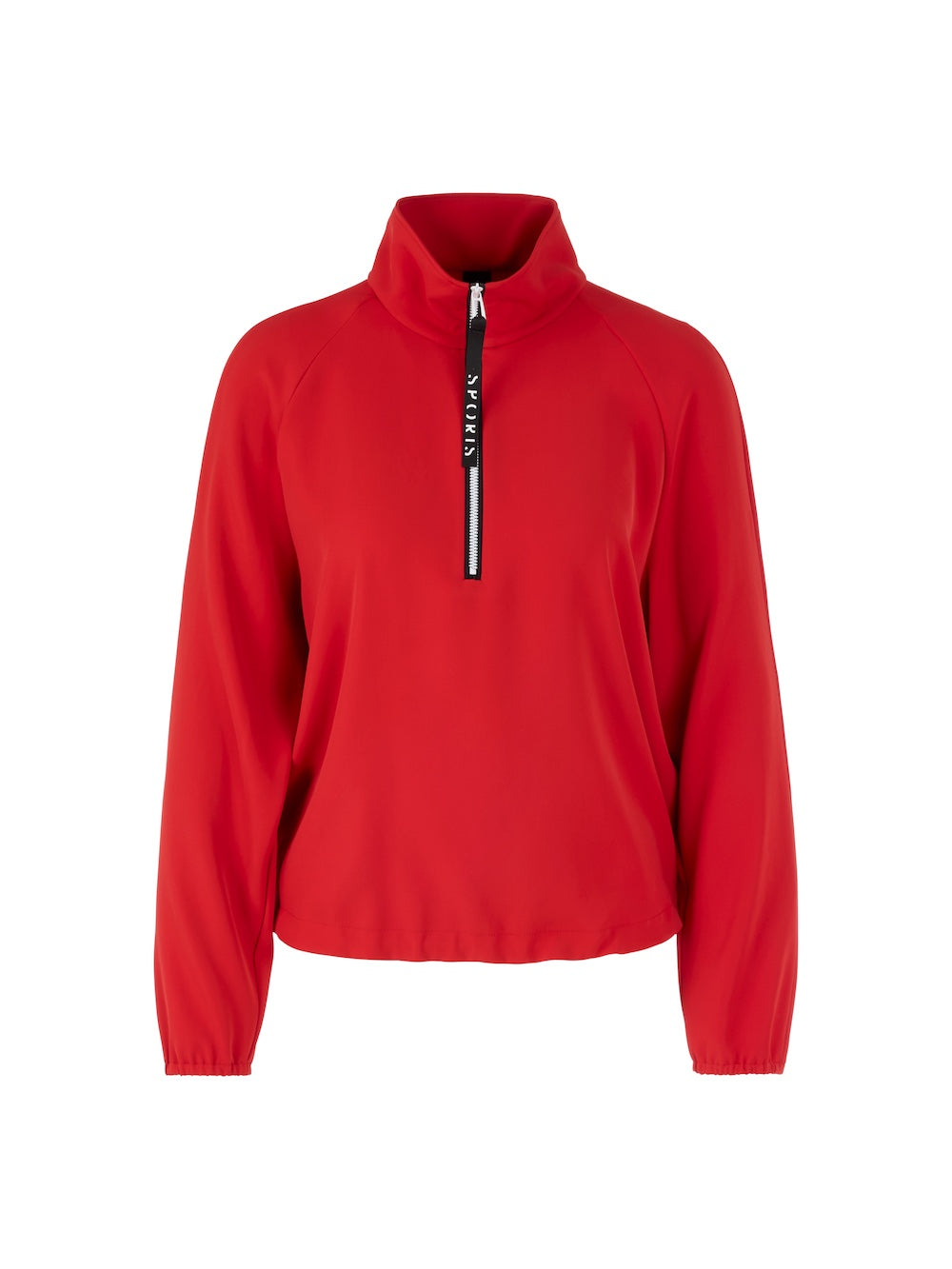 Cranberry Sporty Zip Neck Top