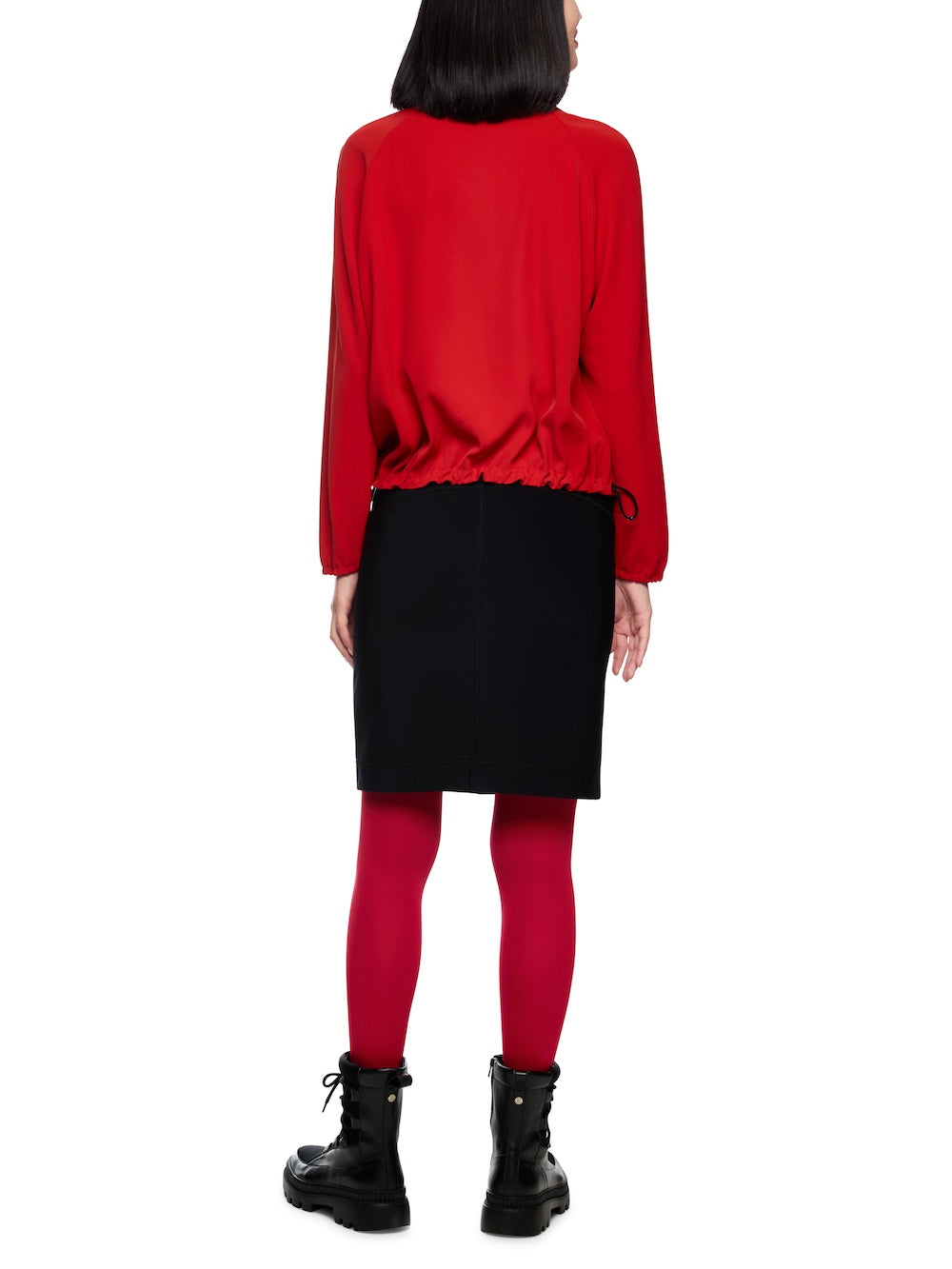 Cranberry Sporty Zip Neck Top