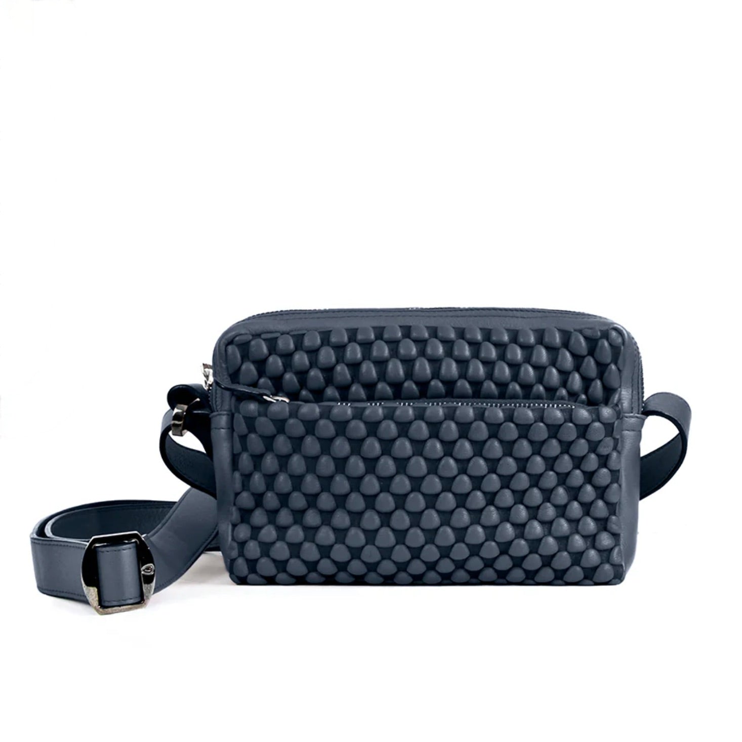 Marine Blue Metal Munich Crossbody Bag