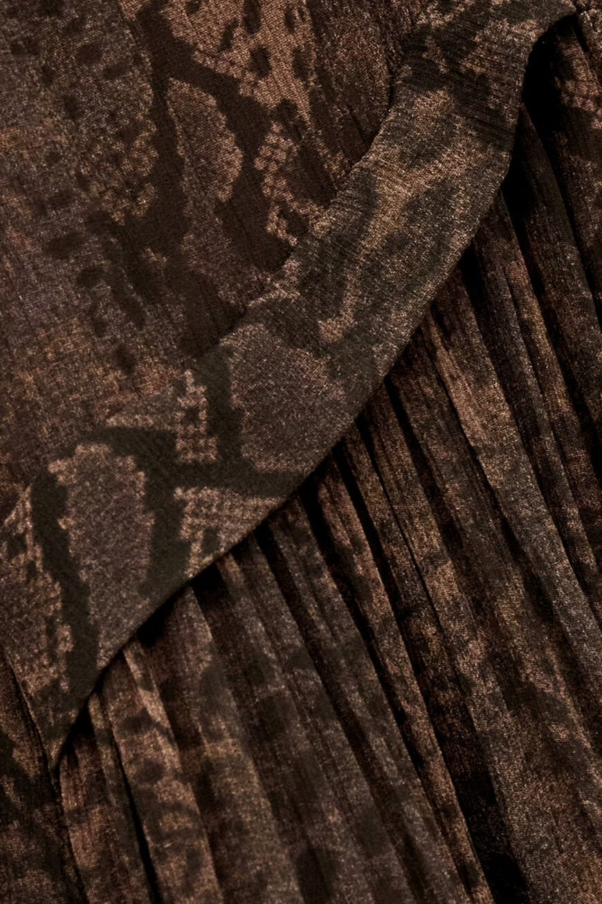 Marron Simba Snake Print Mini Dress