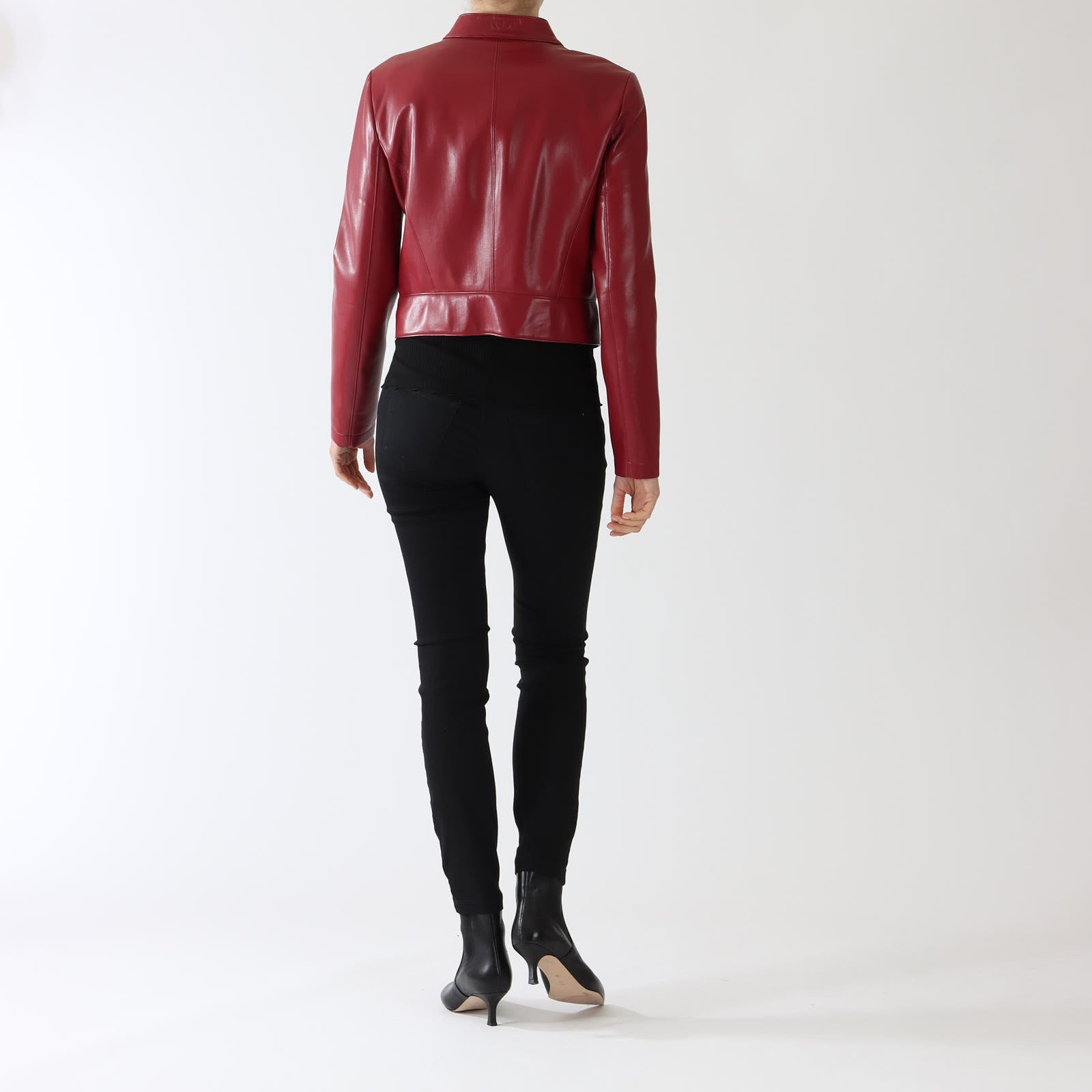 Martian Red Faux Leather Jacket