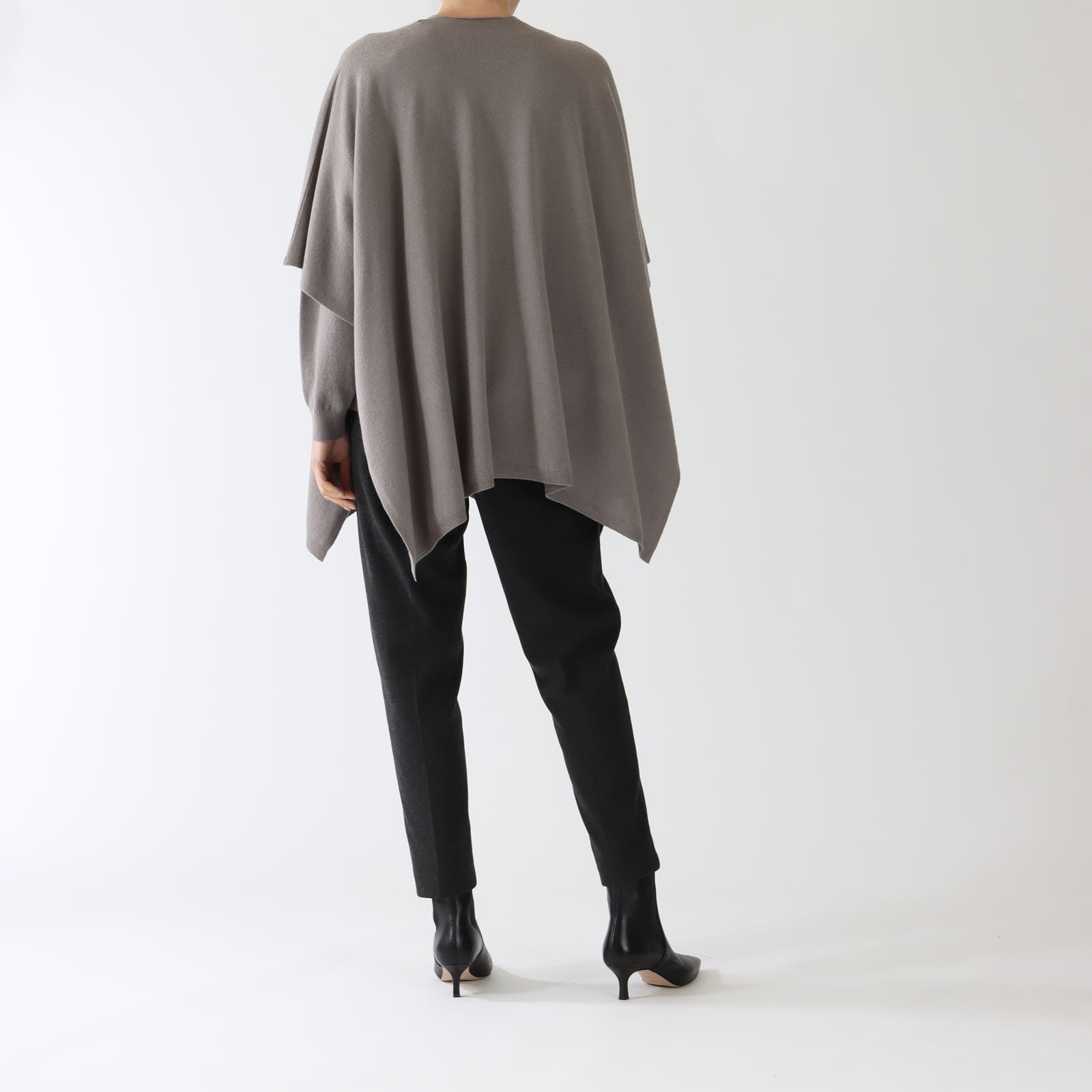 Middle Grey Wool, Silk & Cashmere Cape