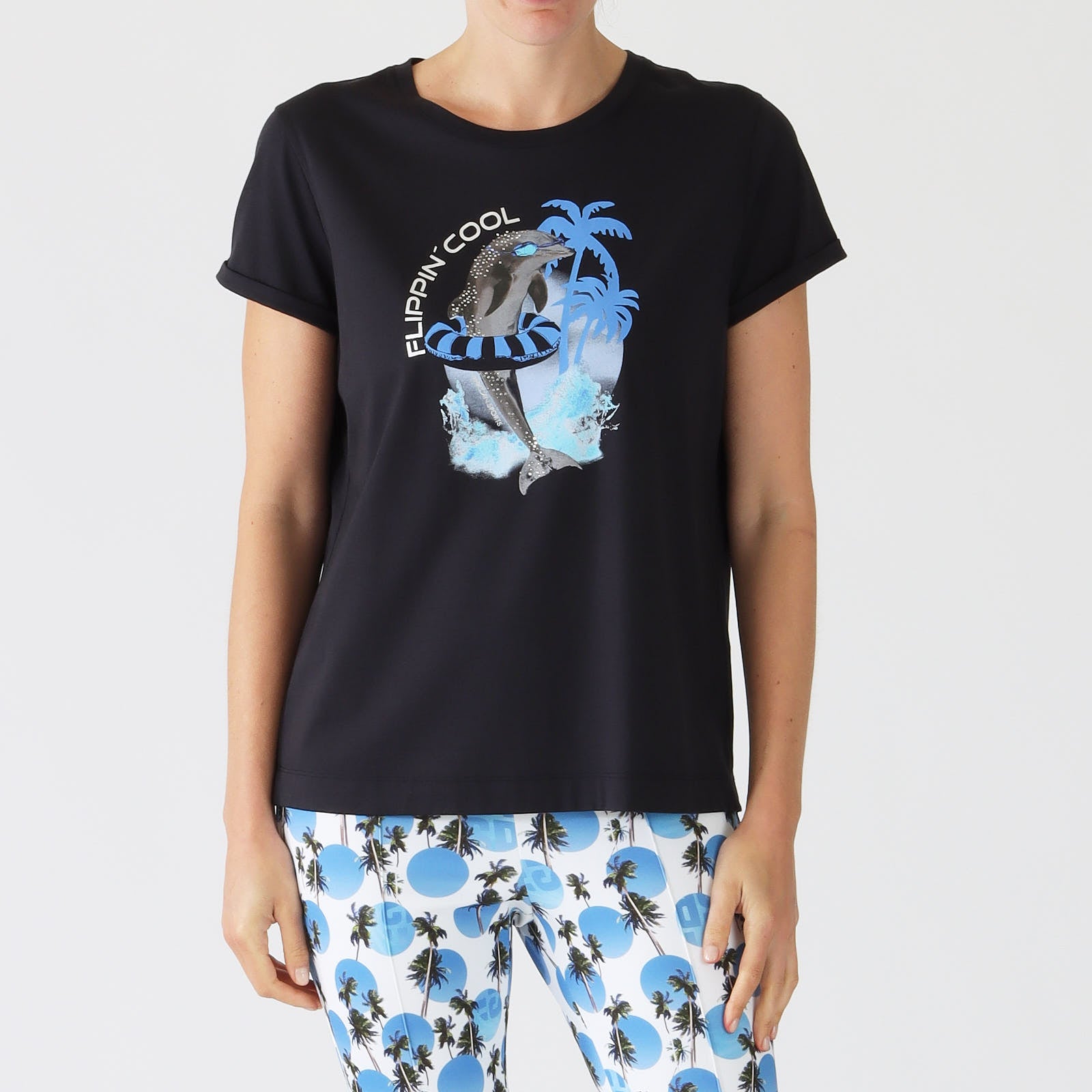Midnight Blue Flippin' Cool Print T-Shirt