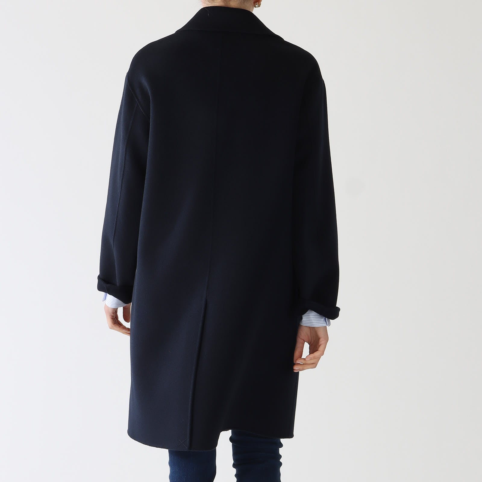 Midnight Blue Virgin Wool Coat