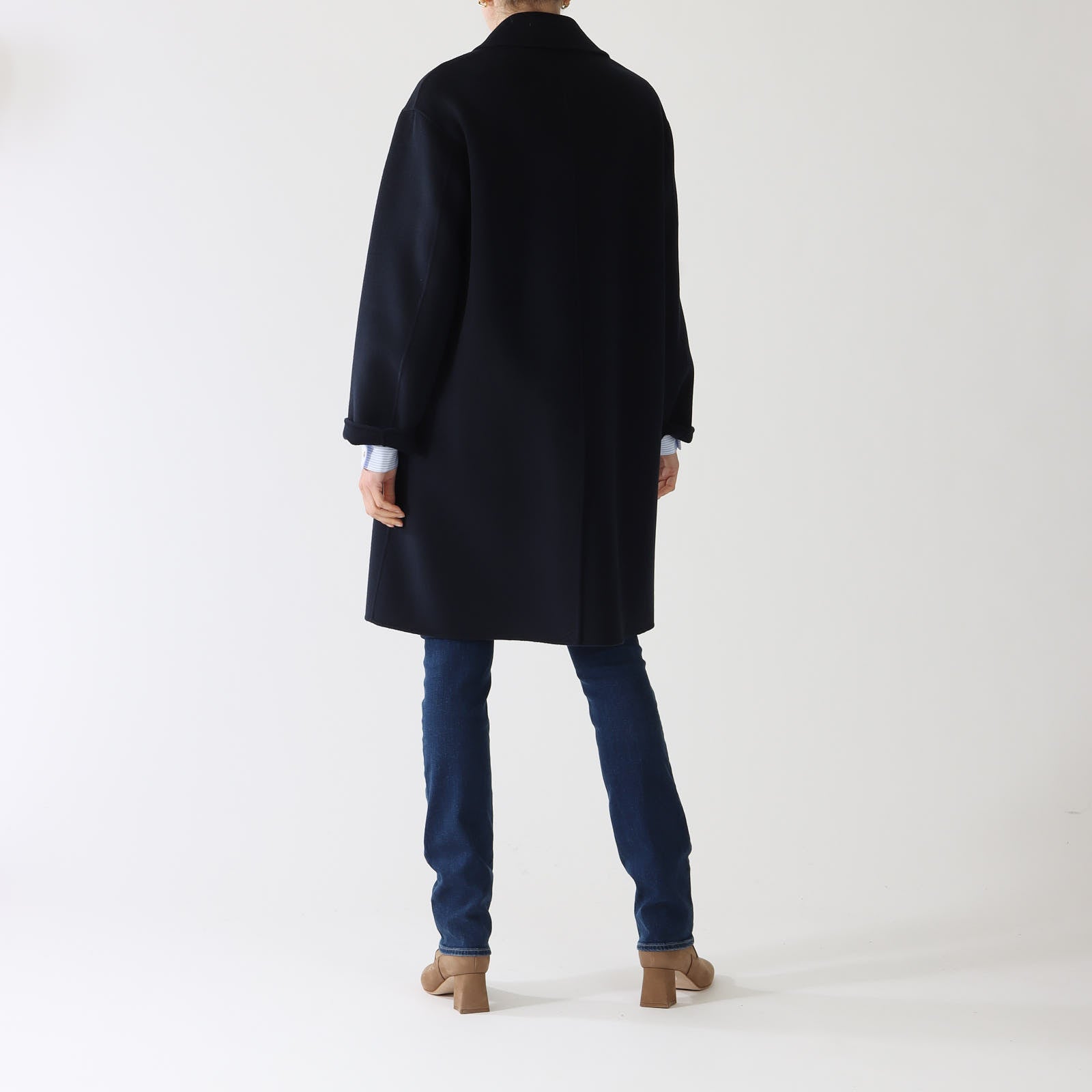 Midnight Blue Virgin Wool Coat