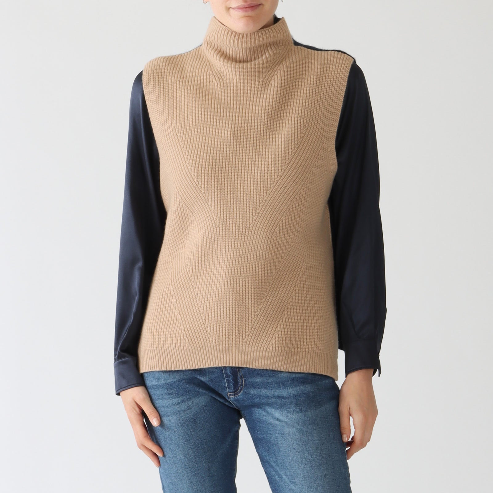 Miele & Blu Ribbed Cashmere Knit Tank