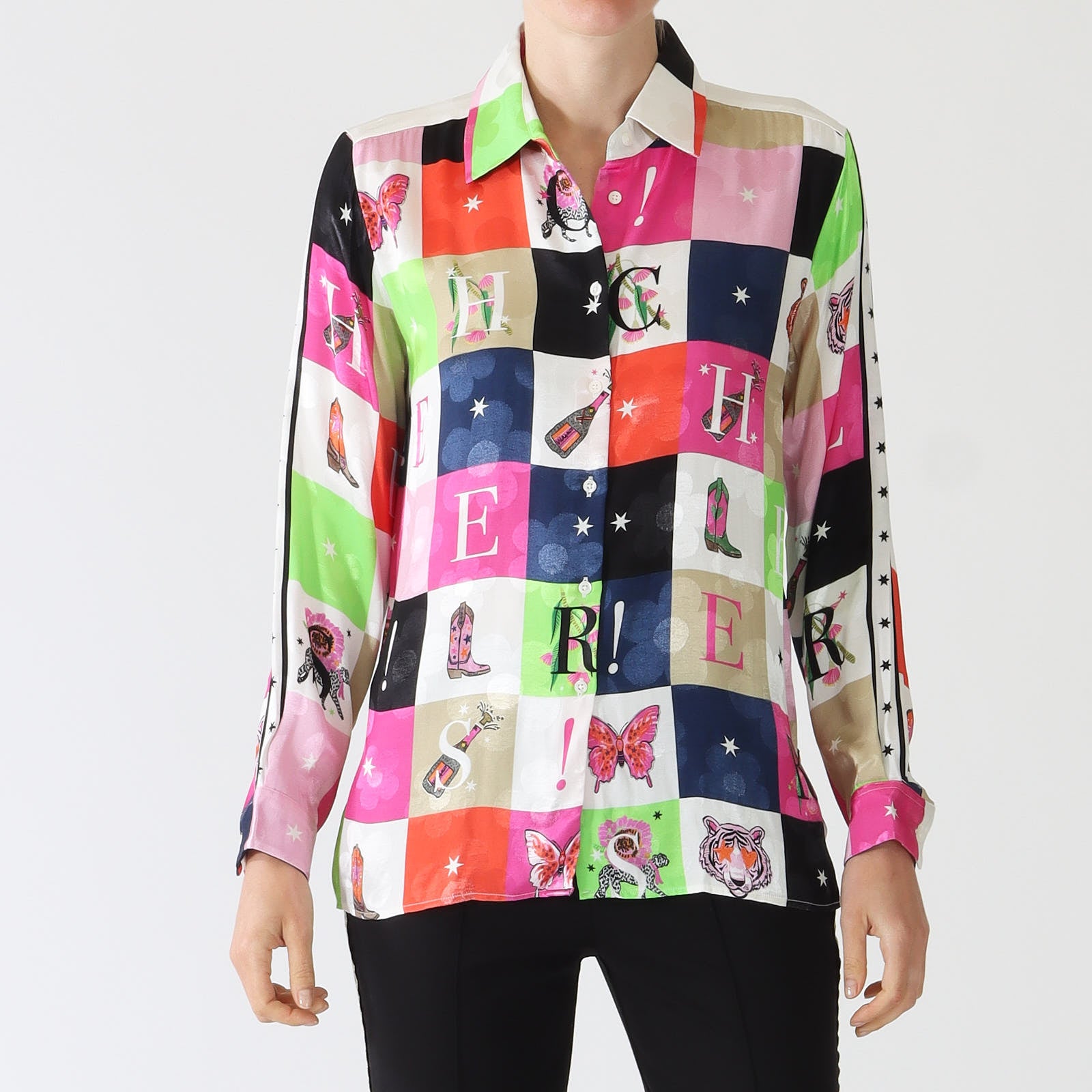 Nadine Cheers Print Blouse