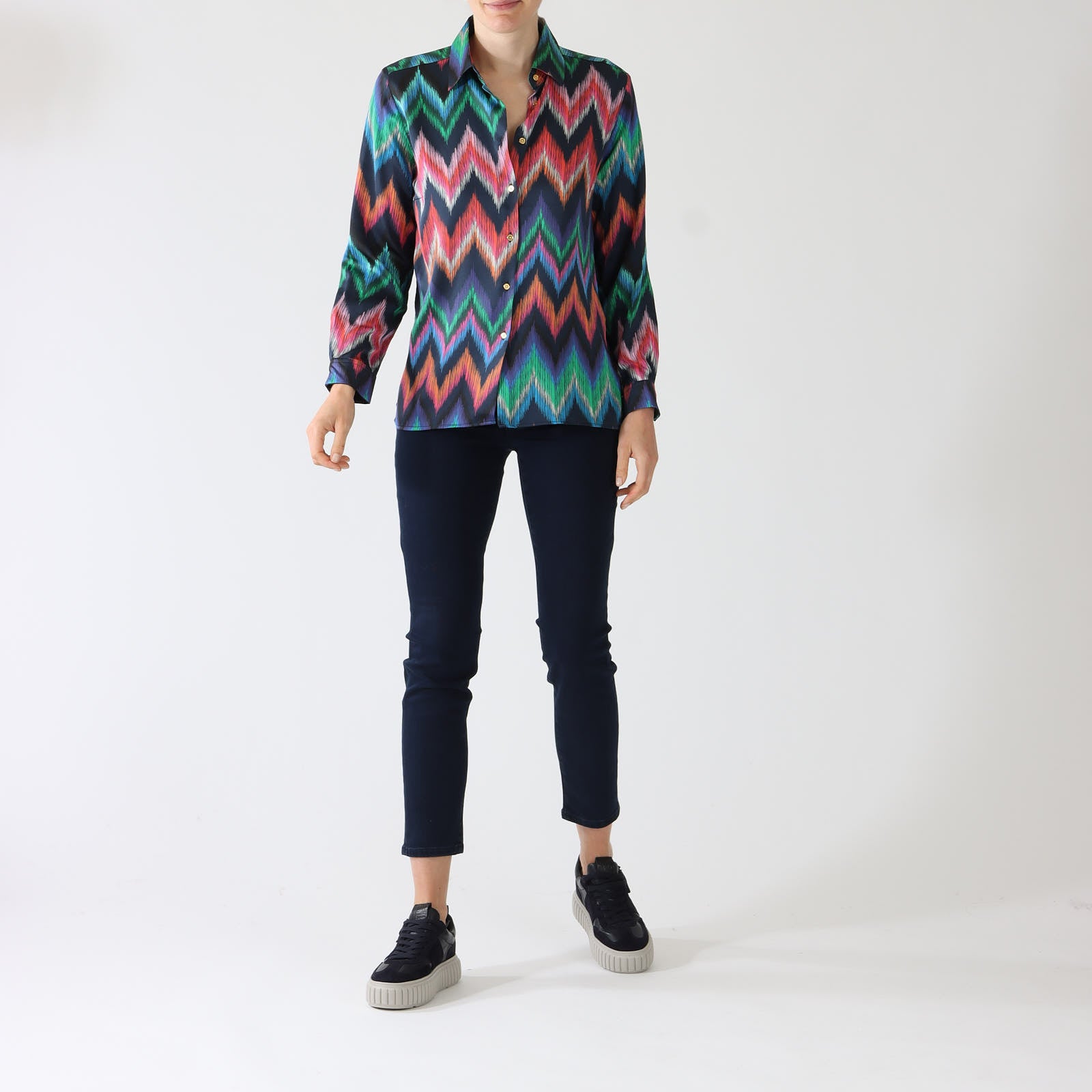 Nadine ZigZag Print Shirt