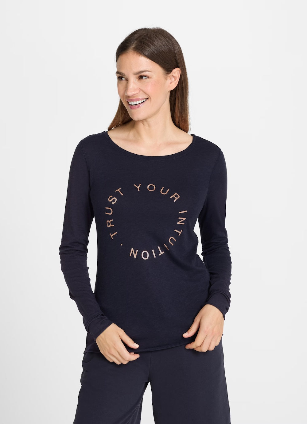 Navy Ellen 'Trust Your Intuition' Top