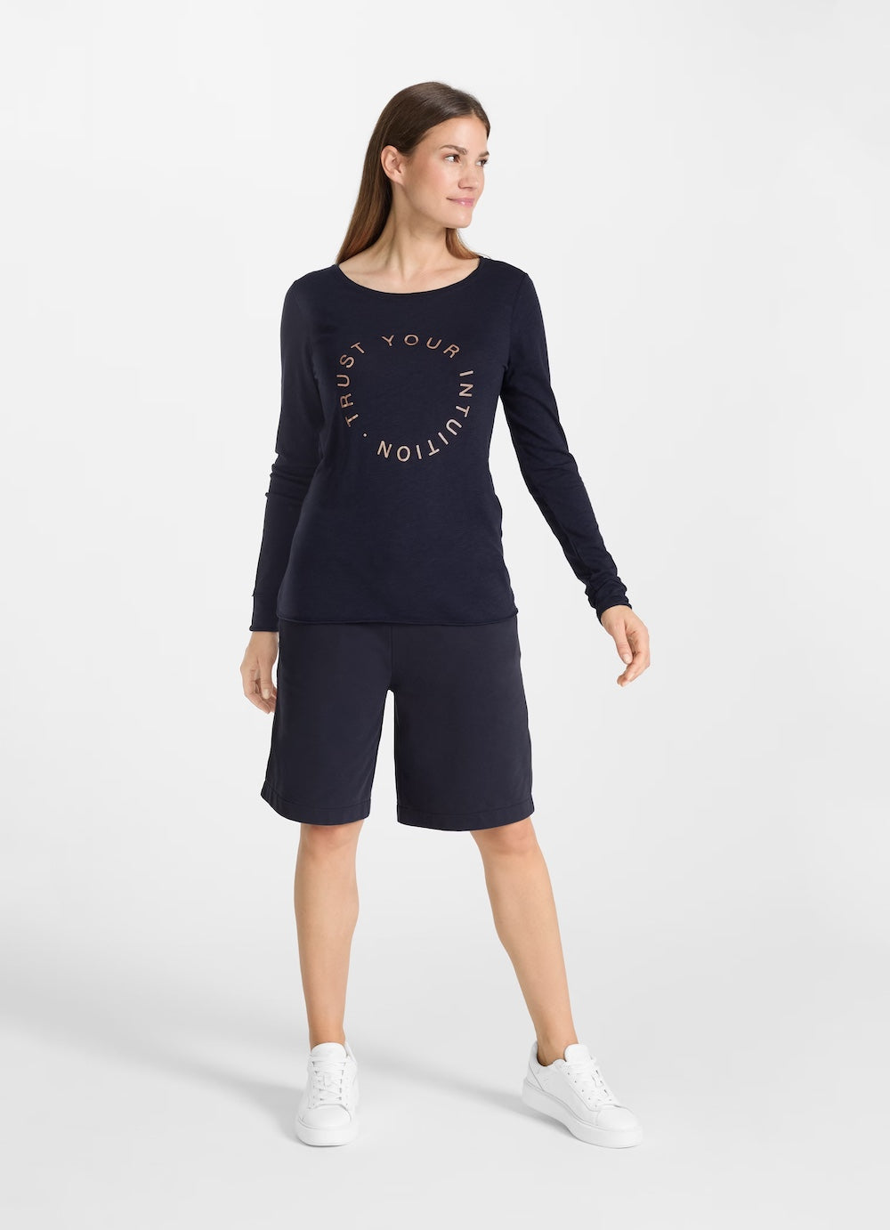 Navy Ellen 'Trust Your Intuition' Top