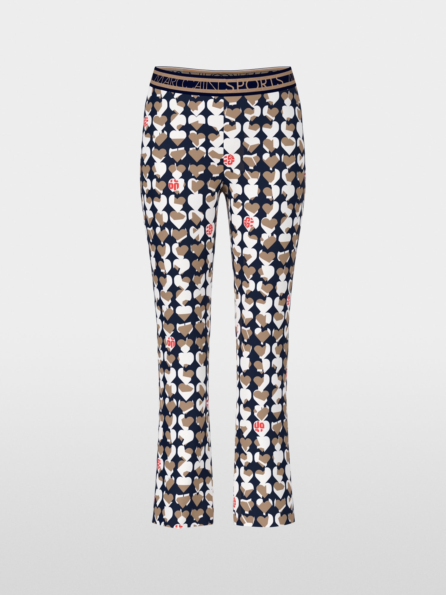 Navy Frederica Splitheart Print Scuba Pants