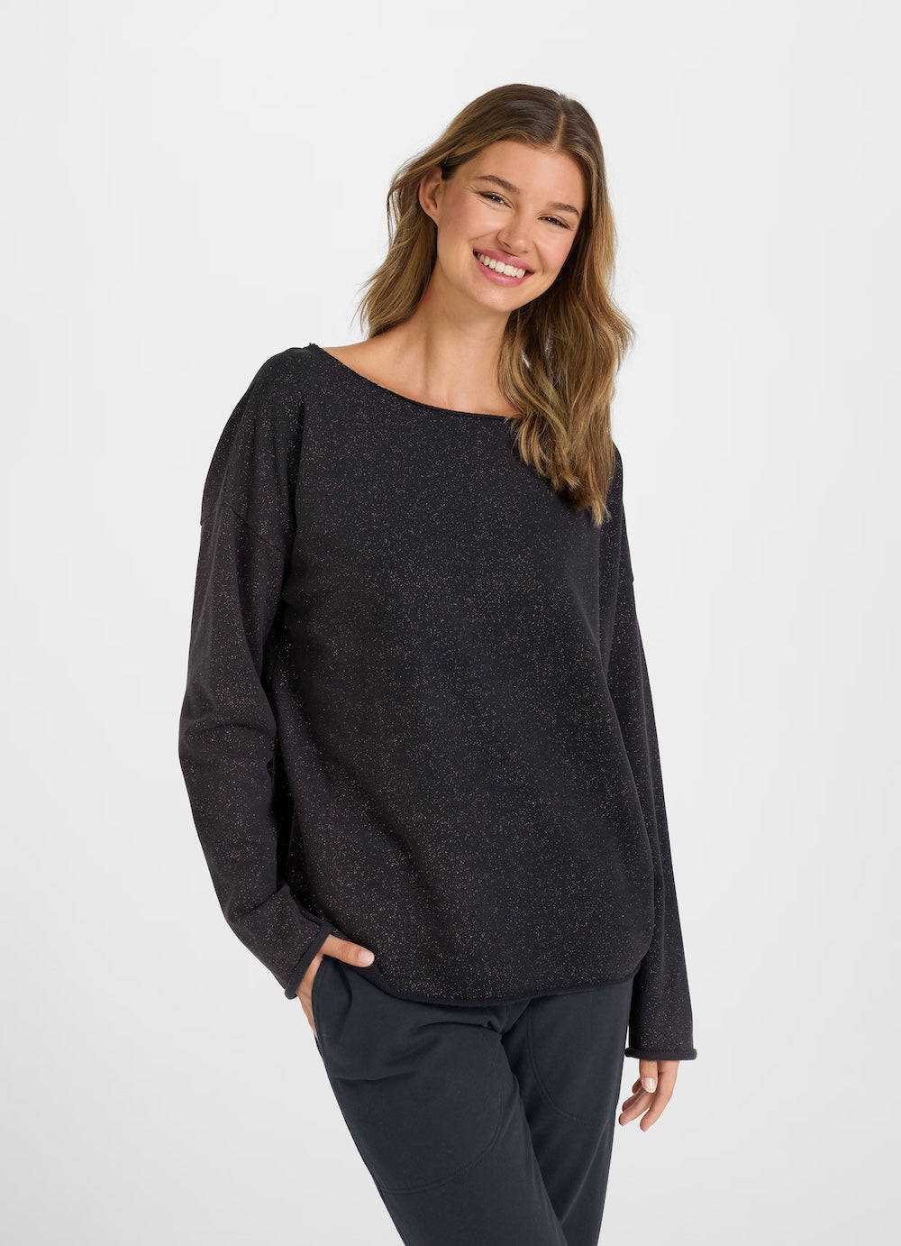 Navy Glitter Judi Sweatshirt