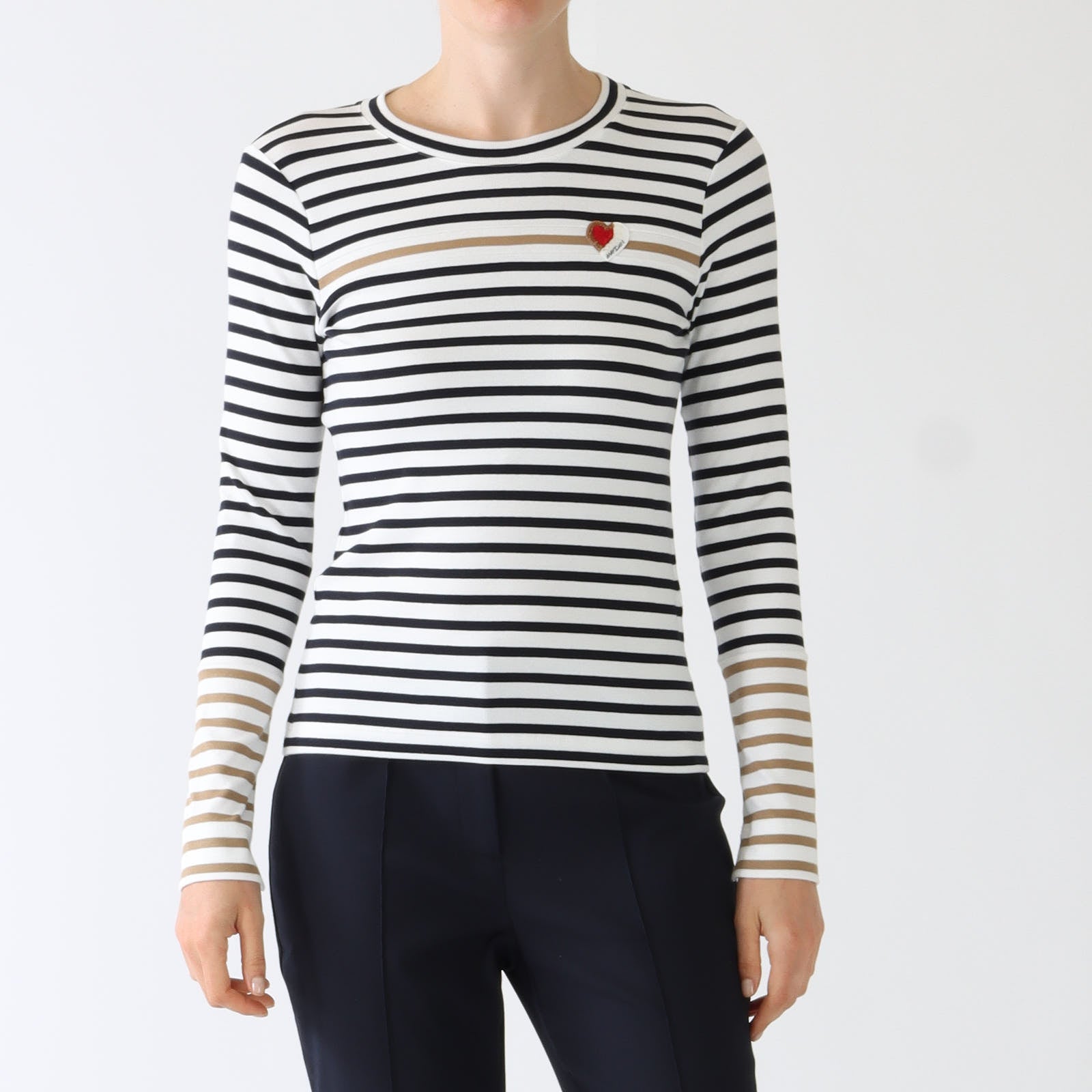 Navy Stripe Long Sleeve Top