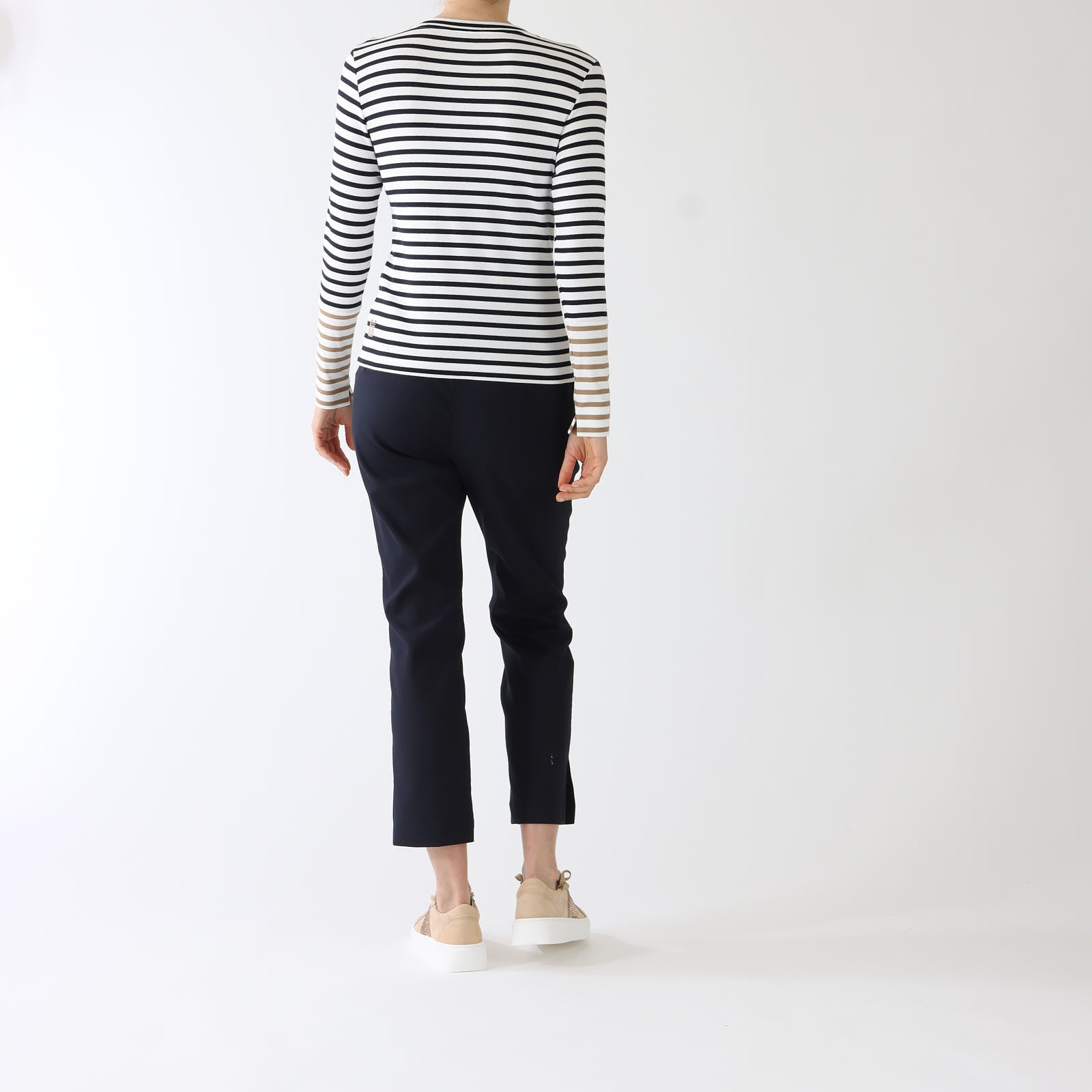 Navy Stripe Long Sleeve Top