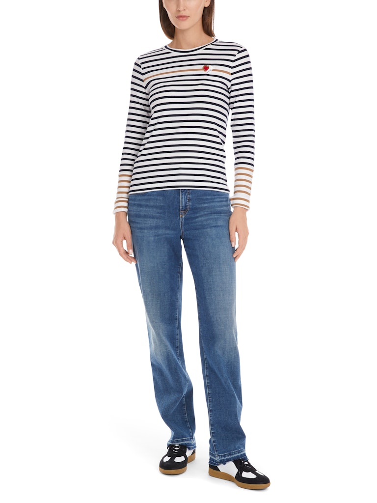 Navy Stripe Long Sleeve Top