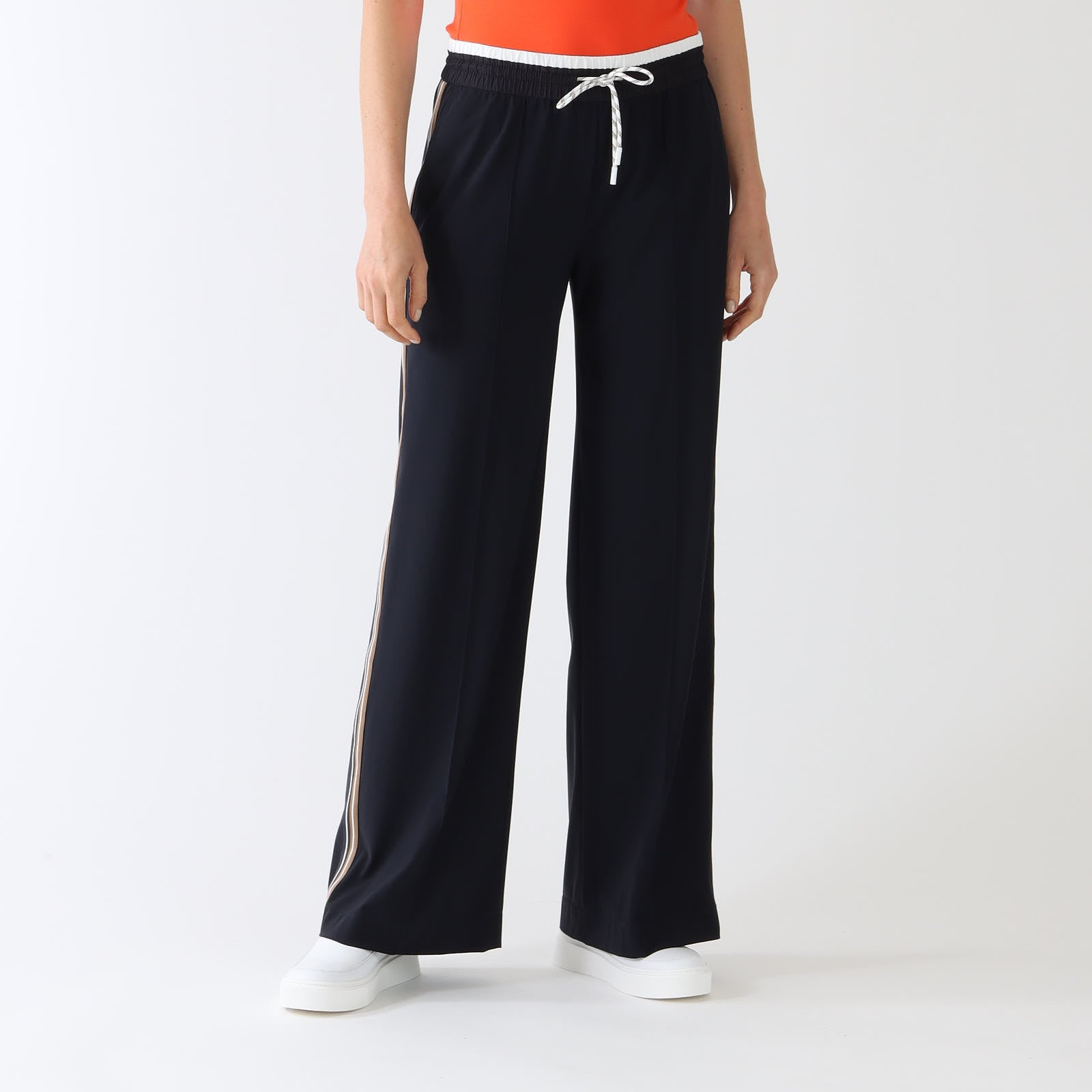 Navy Welkom Wide Fit Pants