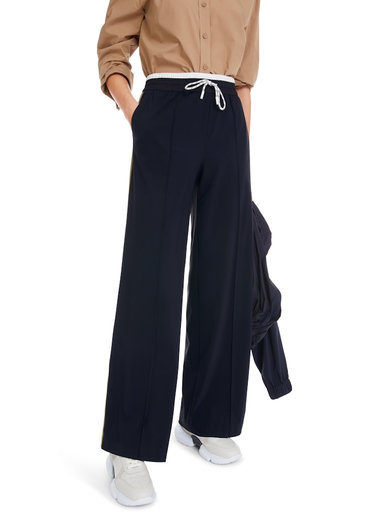 Navy Welkom Wide Fit Pants