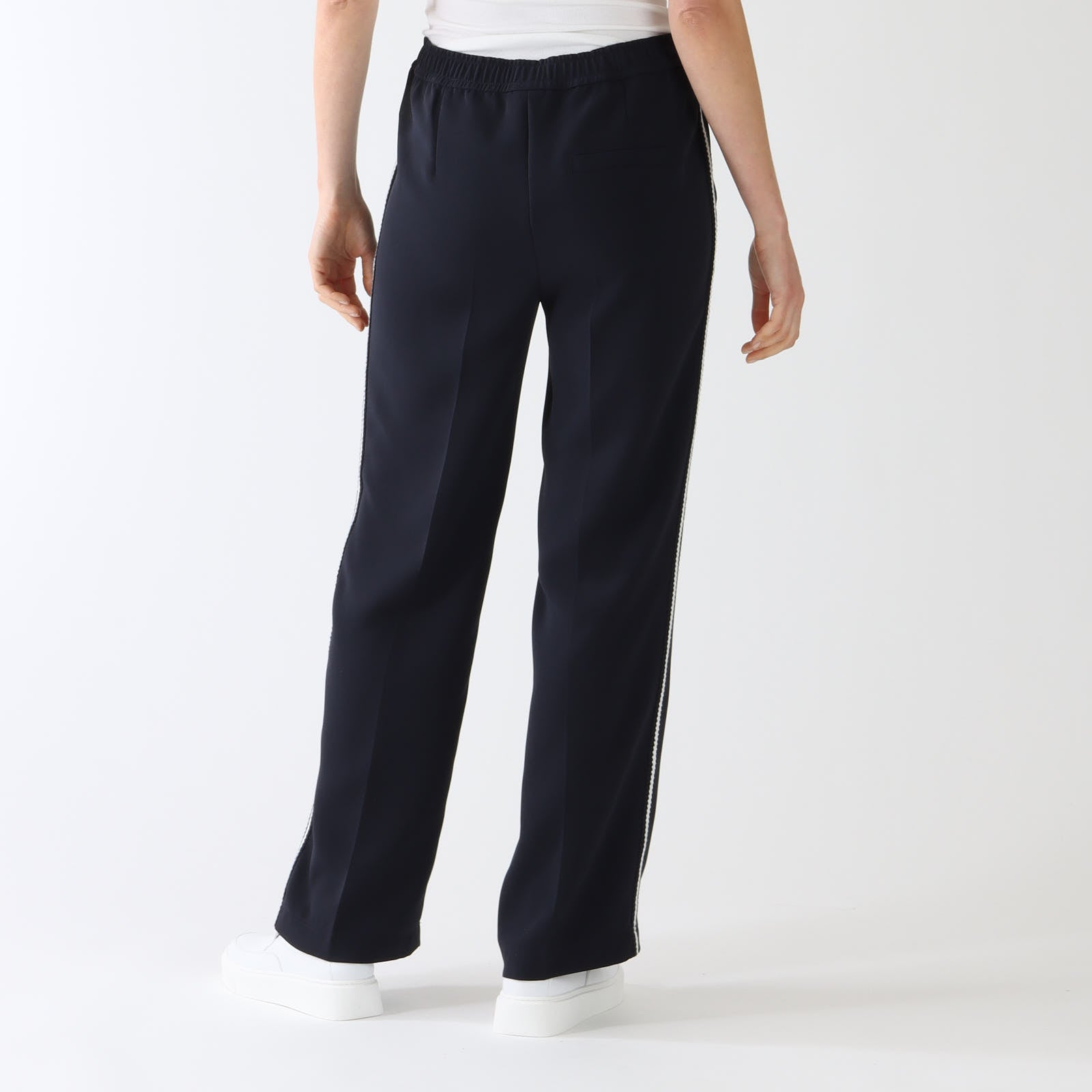 Navy Wide Fit Washington Pants