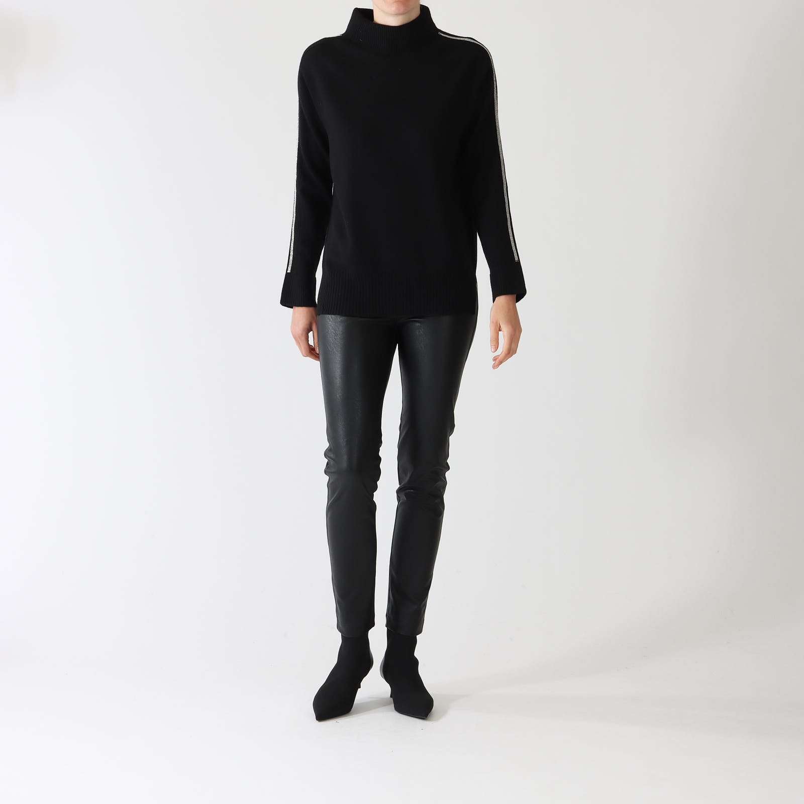 Nero Faux Leather Pants