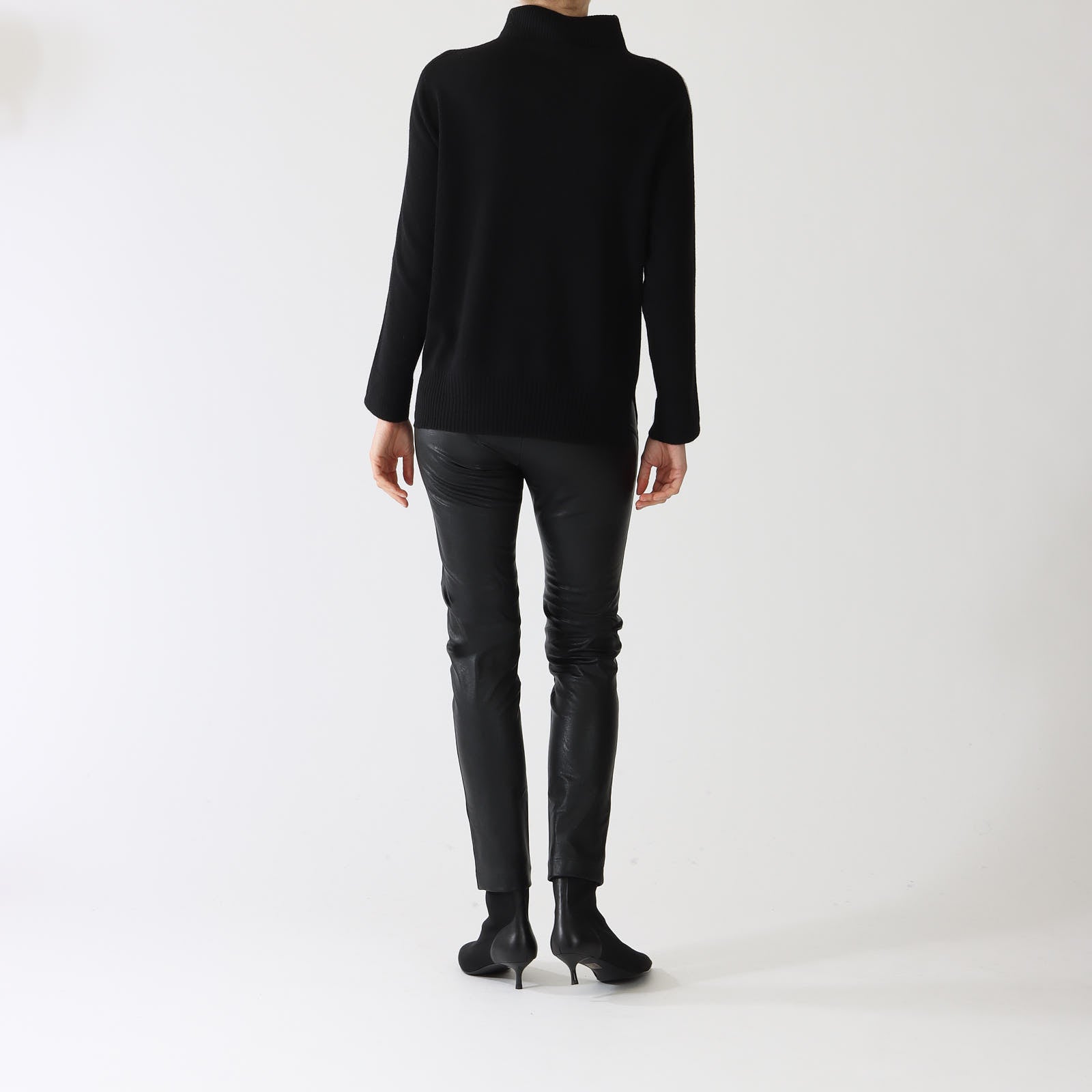 Nero Faux Leather Pants