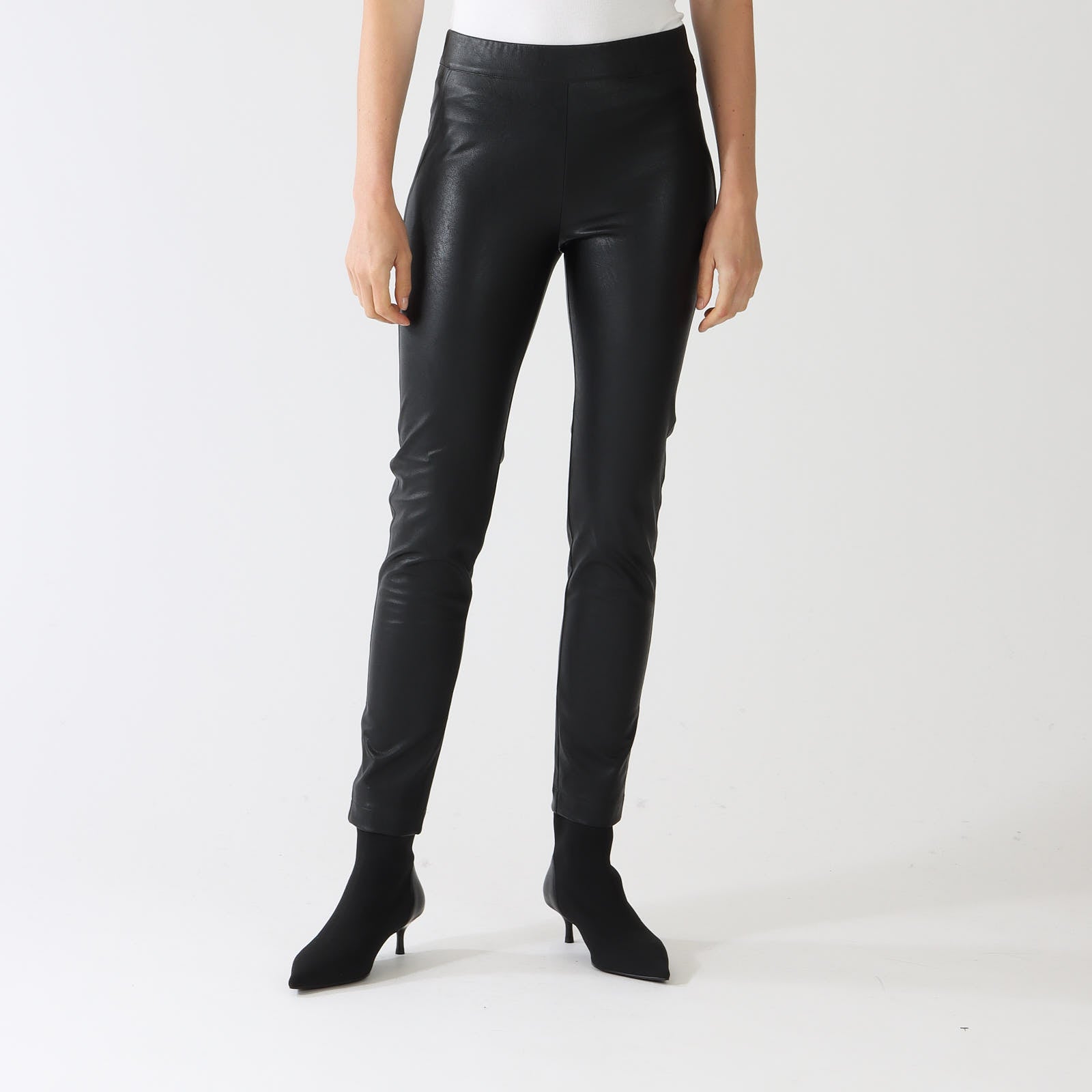 Nero Faux Leather Pants