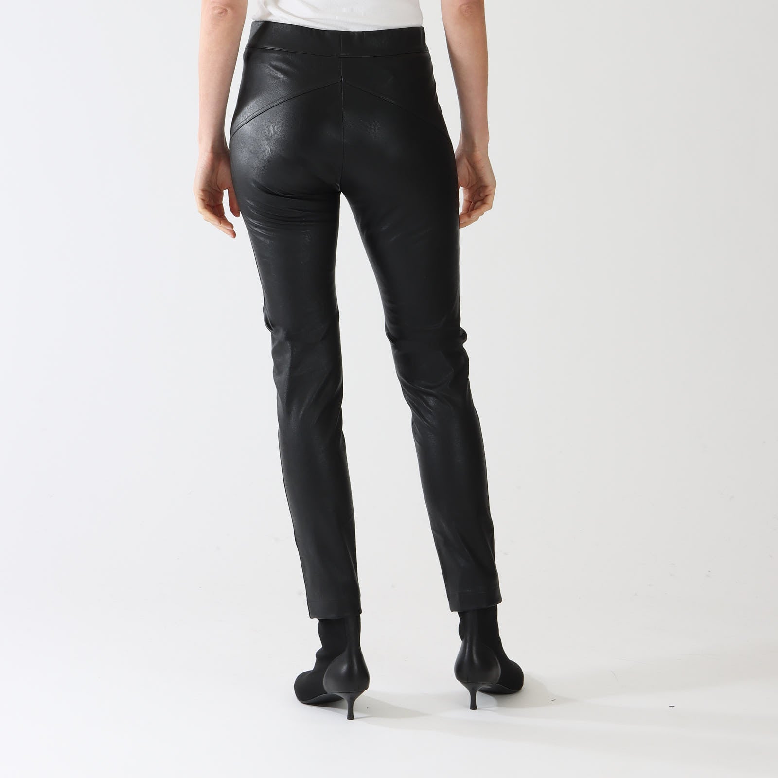 Nero Faux Leather Pants